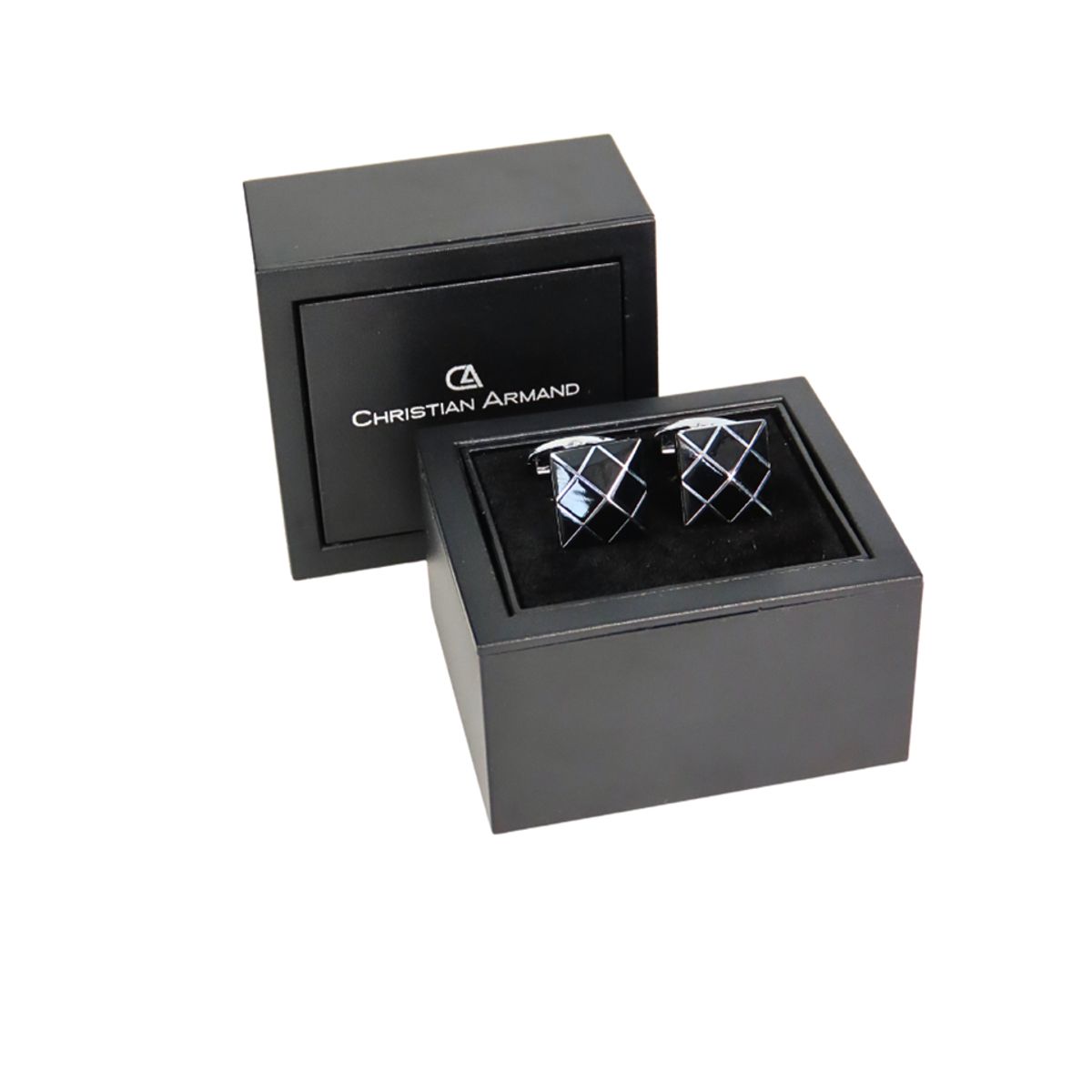 CHRISTIAN ARMAND - JUEGO GEMELOS CHRISTIAN ARMAND ROMBOS NEGROS