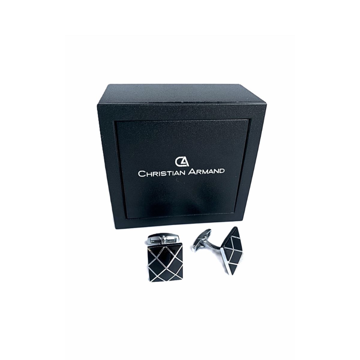 CHRISTIAN ARMAND - JUEGO GEMELOS CHRISTIAN ARMAND ROMBOS NEGROS