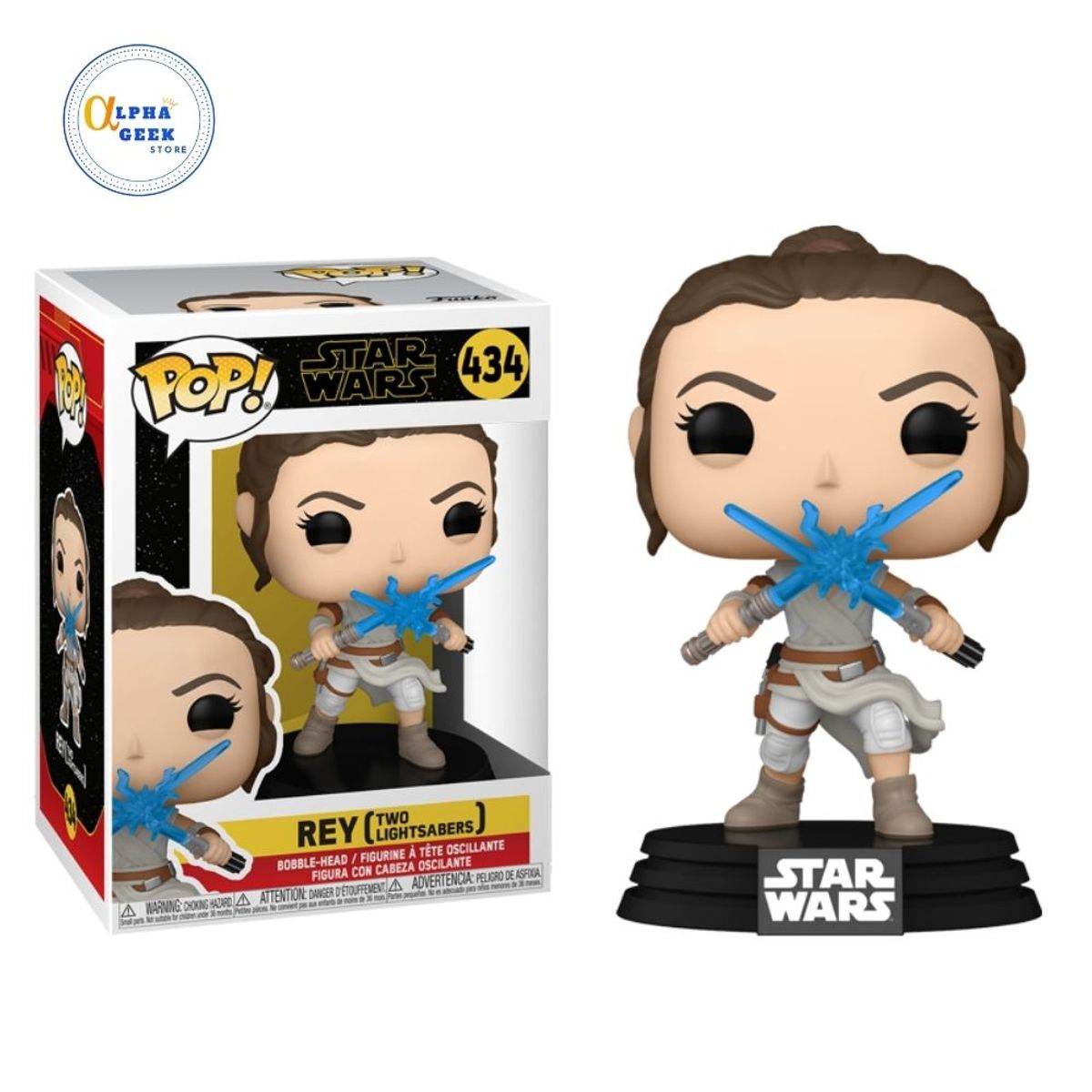FUNKO - Funko Pop Star Wars  Rey Two Lightsaber 434