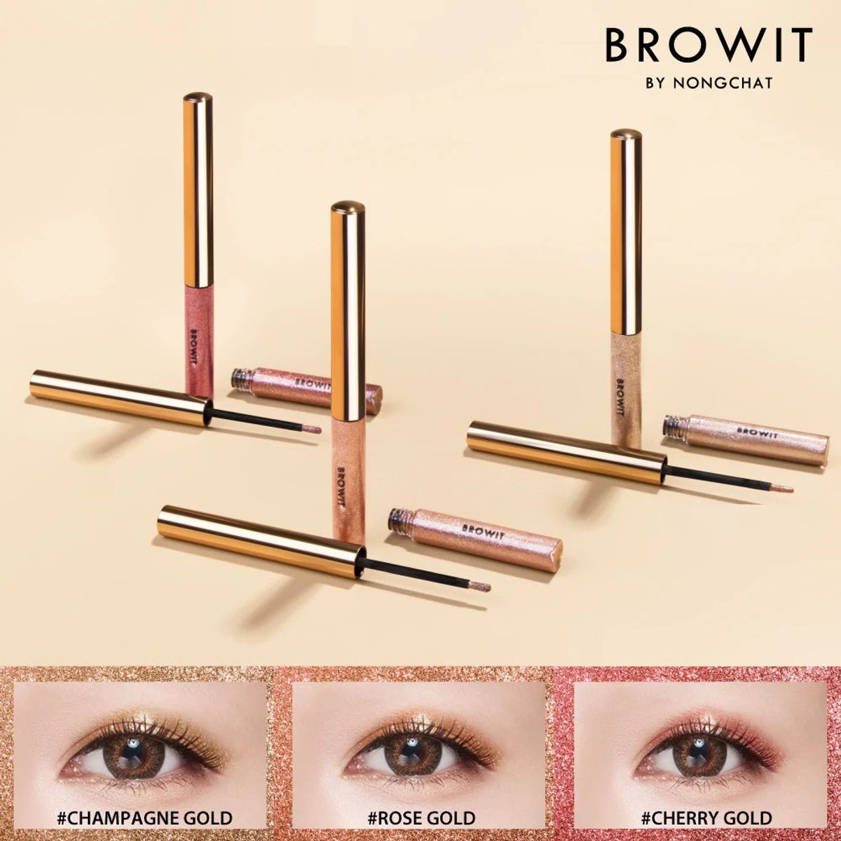 CATHY DOLL - Glit & Glow Eyeglitter CHAMPAGNE GOLD