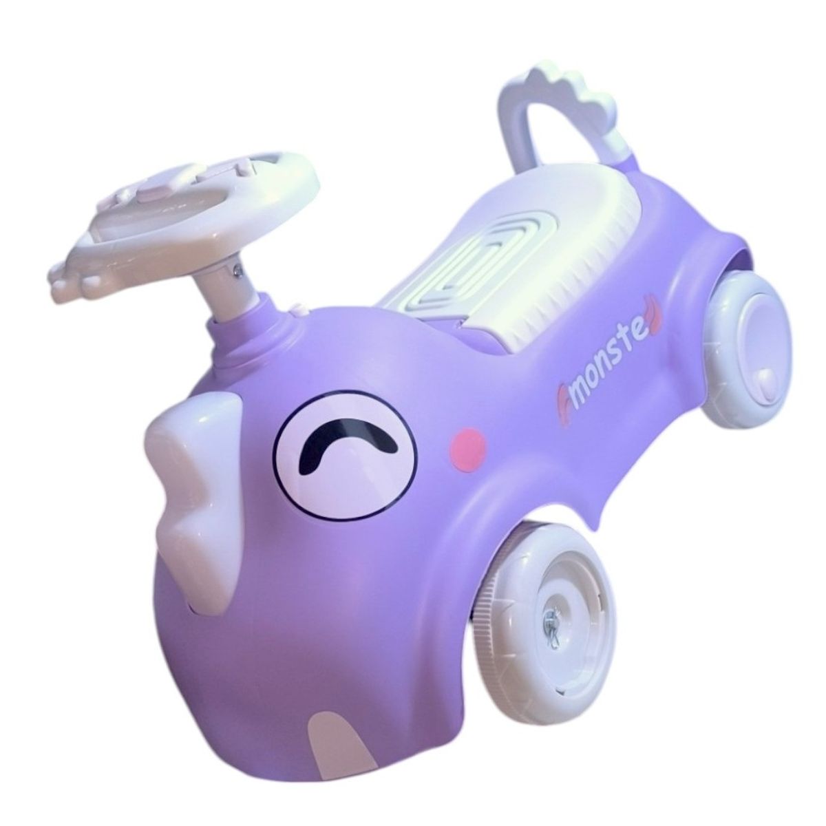 GENERICO - Carrito Dino Morado con luces y sonido Buggy correpasillos