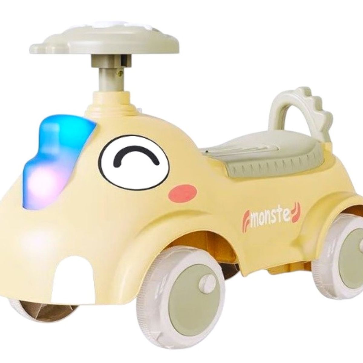 GENERICO - Carrito Dino Beige con luces y sonido Buggy correpasillos