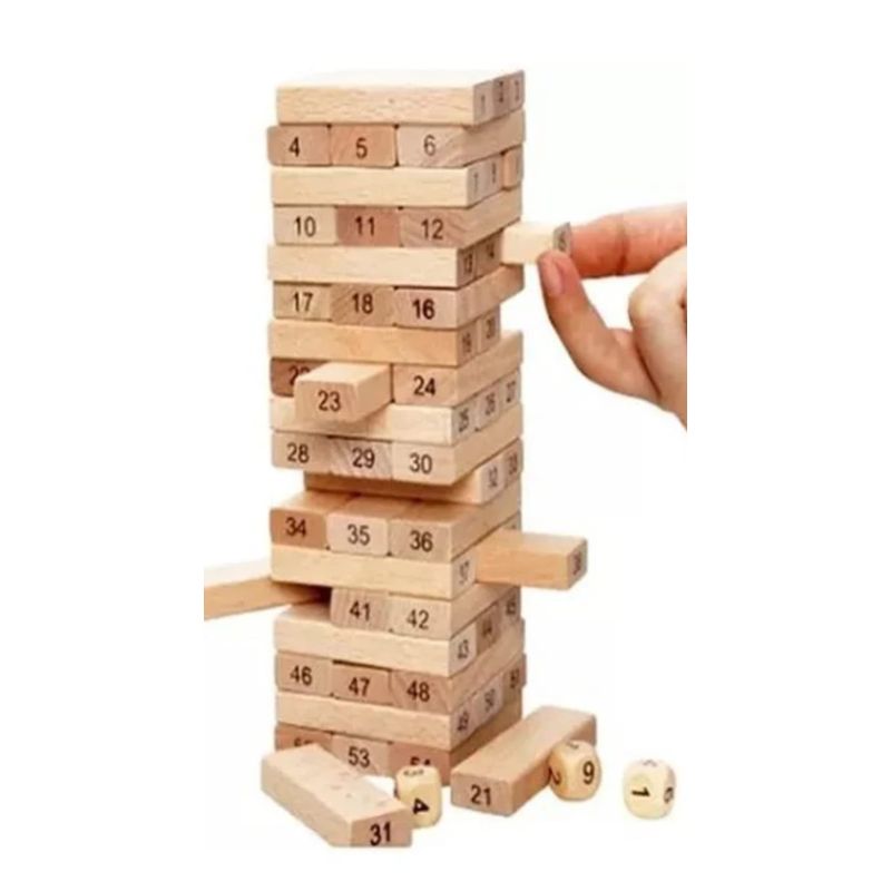 GENERICO - JENGA JUEGODE MEZA CLASICO 51 PIEZAS