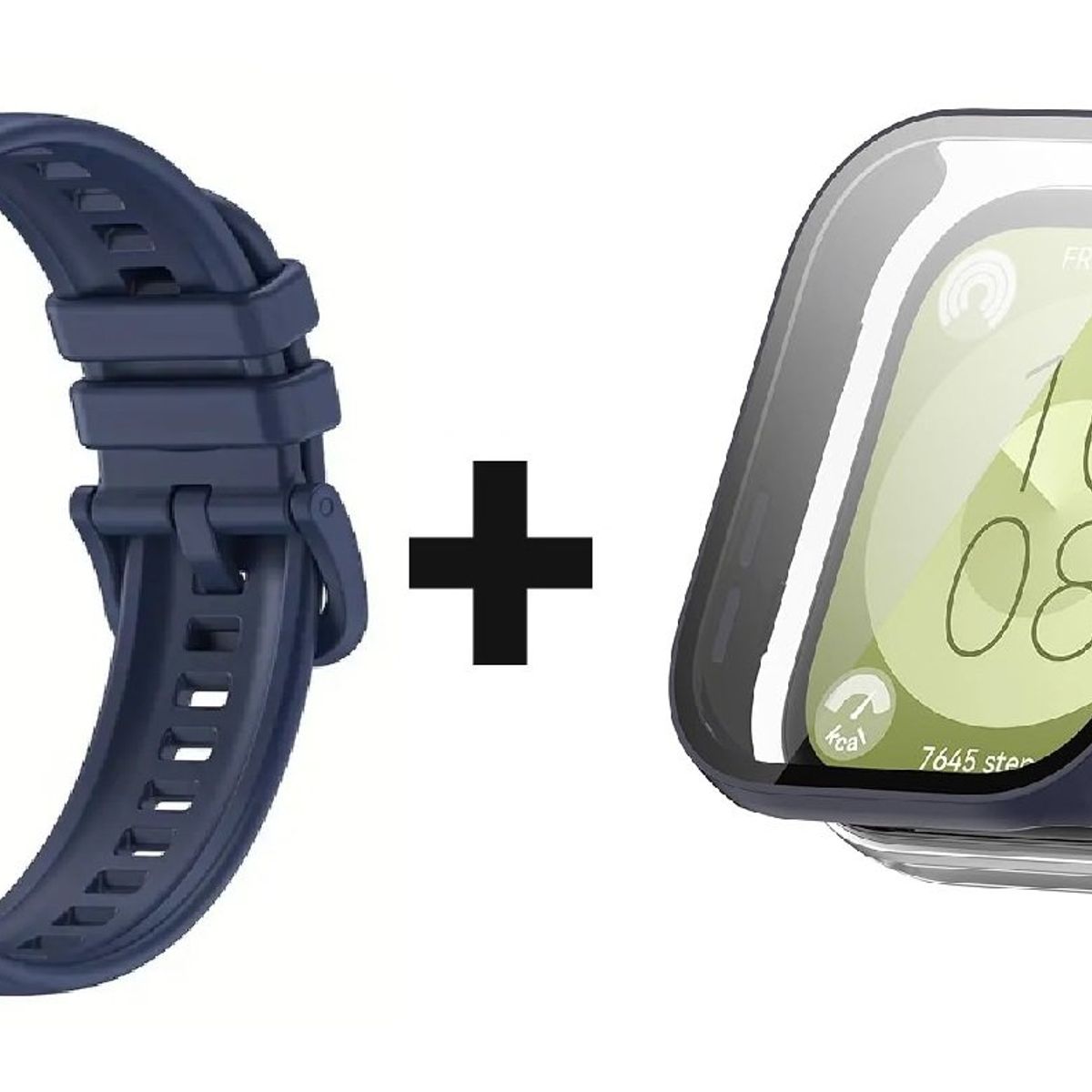 GENERICO - CORREA SILICON + BUMPER PARA HUAWEI WATCH FIT 3 AZUL