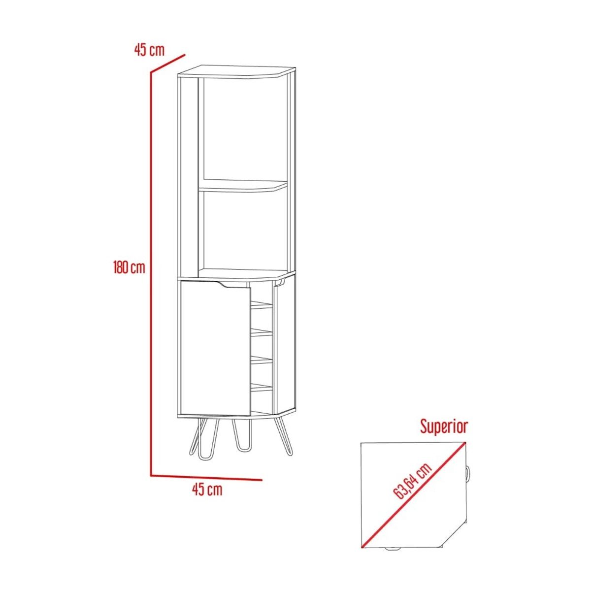 NACION MUEBLES - Bar Esquinero Aura NM