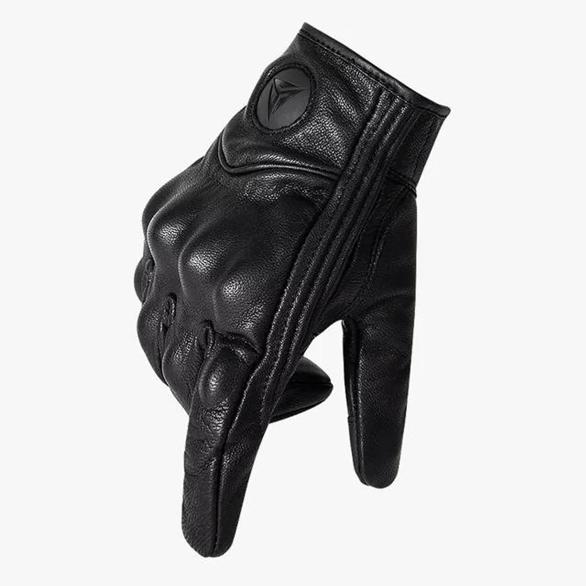 MOTOWOLF - GUANTES DE CUERO NEGRO TALLA L