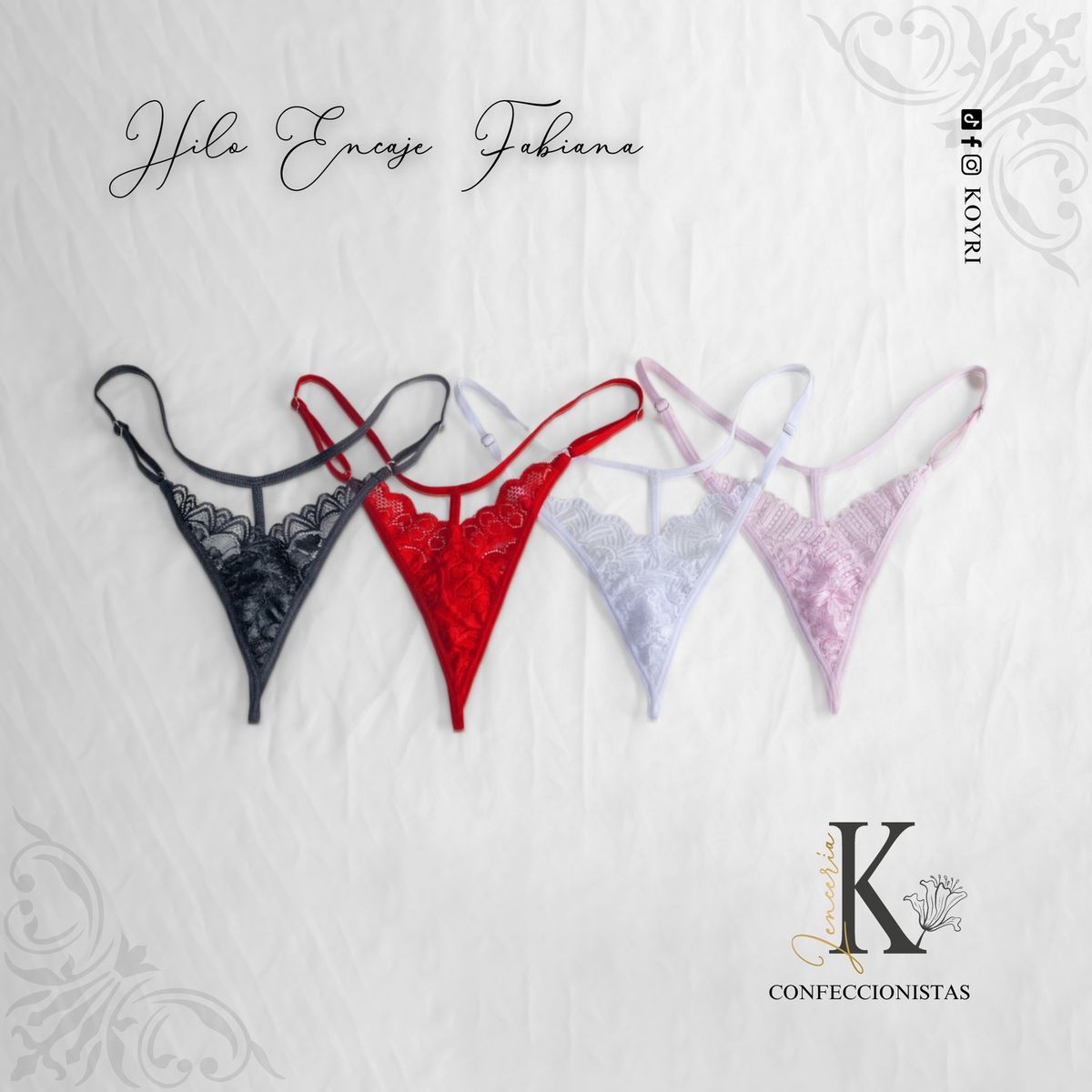 GENERICO - PACK 3  TANGA HILO FABIANNA