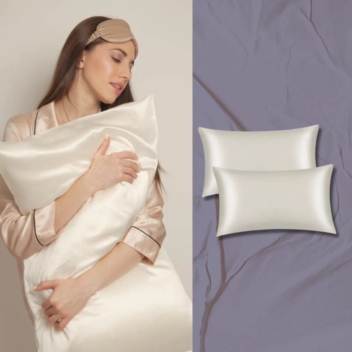 SENSA SILK - Funda de almohada de seda pack de dos