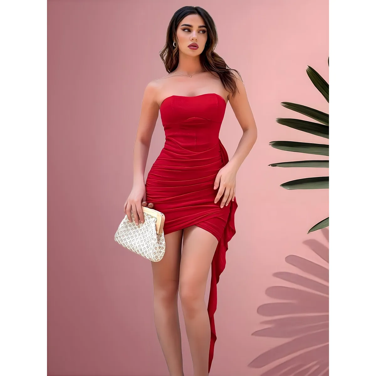 GENERICO - VESTIDOS LOLITAS ROJO AJUSTADO COQUETTE