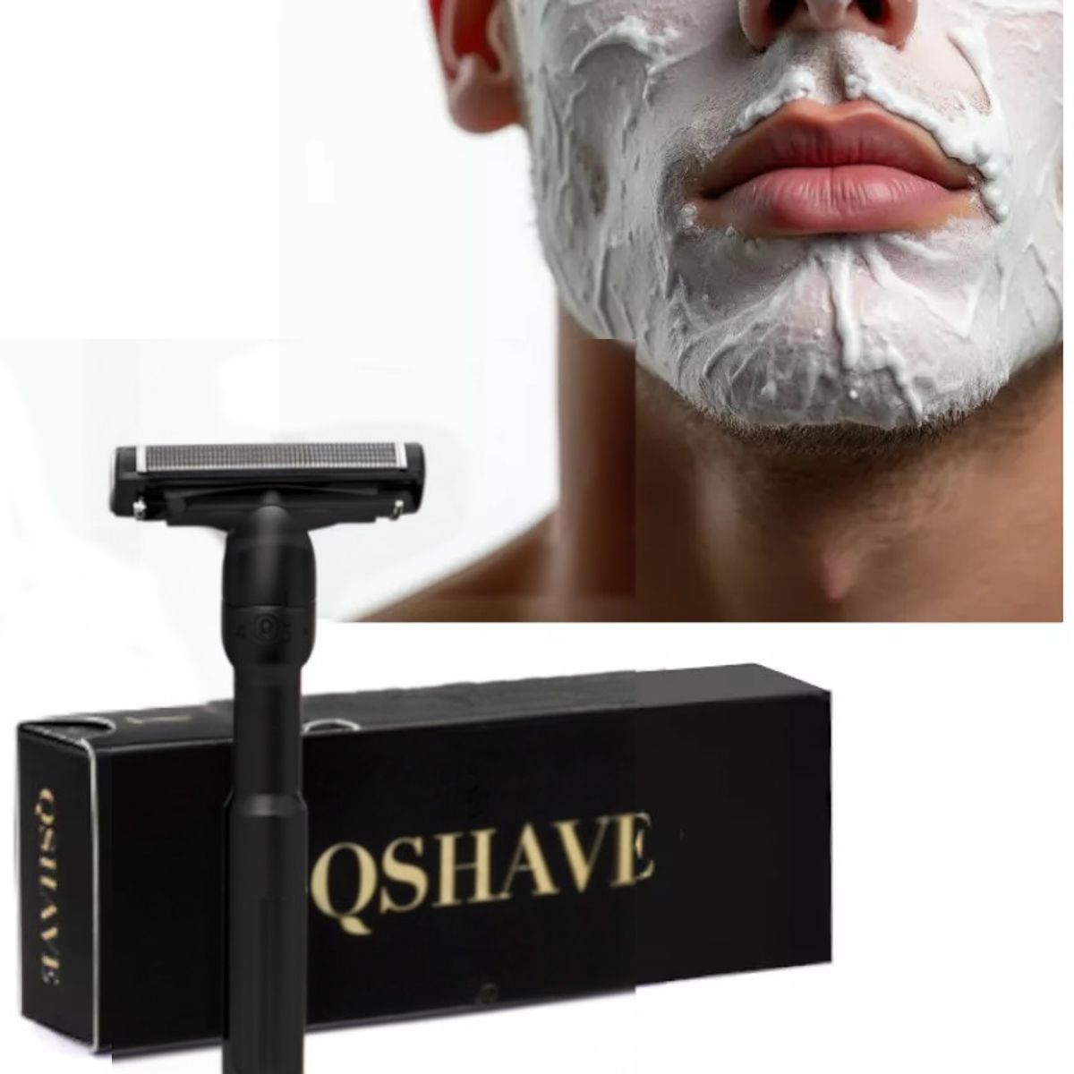 GENERICO - AFEITADORA CLASICA AJUSTABLE Qshave 6 niveles Inoxidable Hojas Afeitar