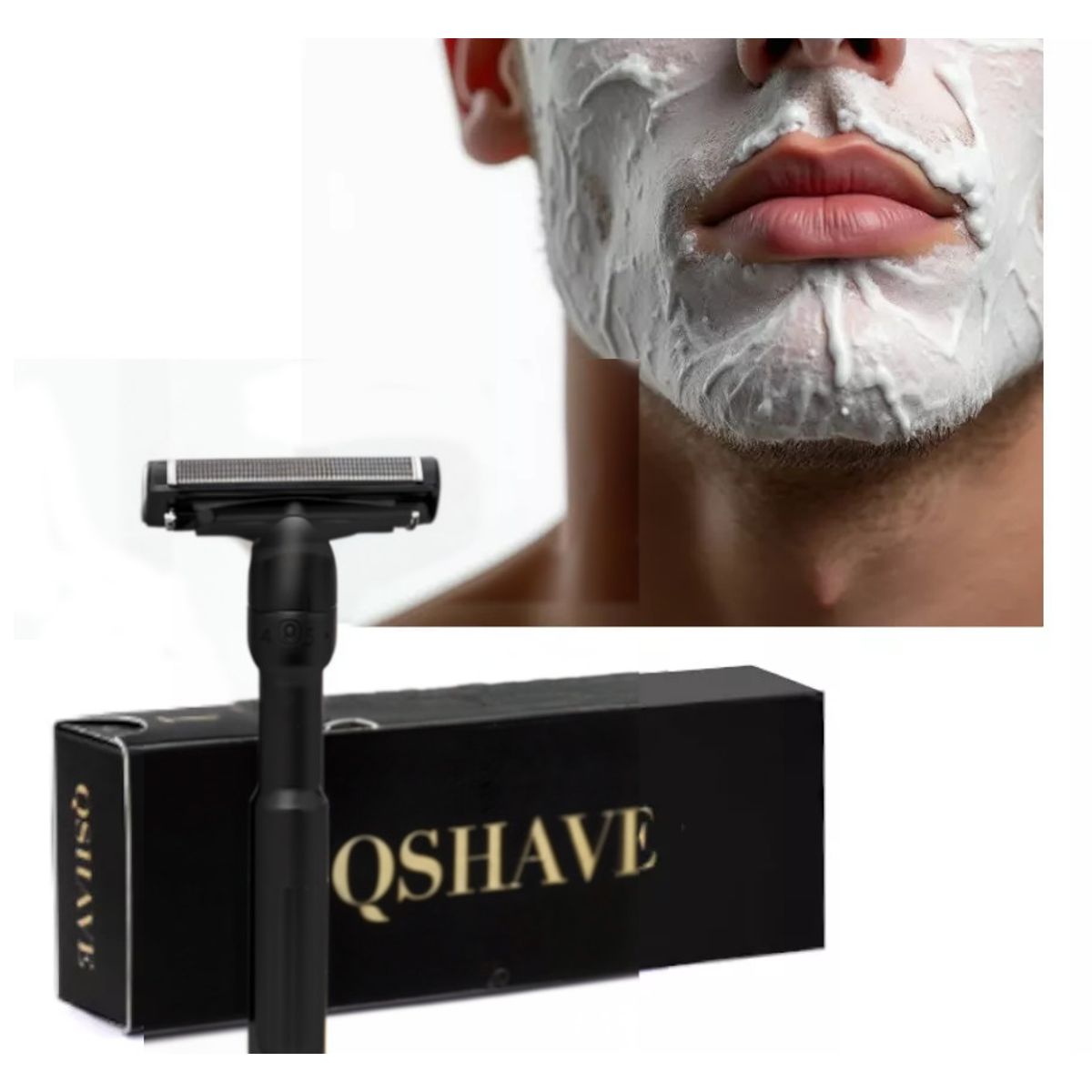GENERICO - AFEITADORA CLASICA AJUSTABLE Qshave 6 niveles Inoxidable Hojas Afeitar