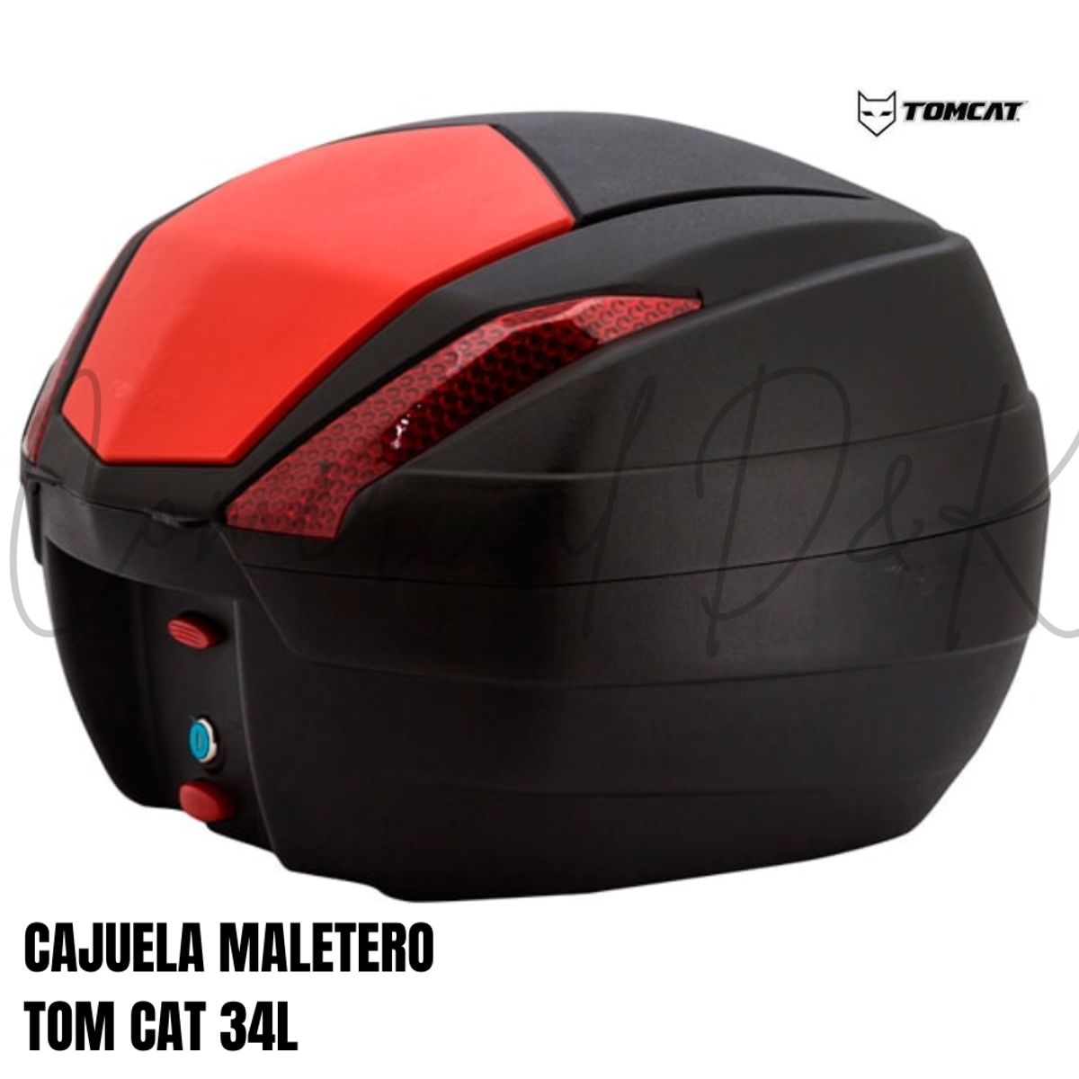GENERICO - CAJUELA-MALETERO TOM CAT 34LITROS MOTO-CICLISMO