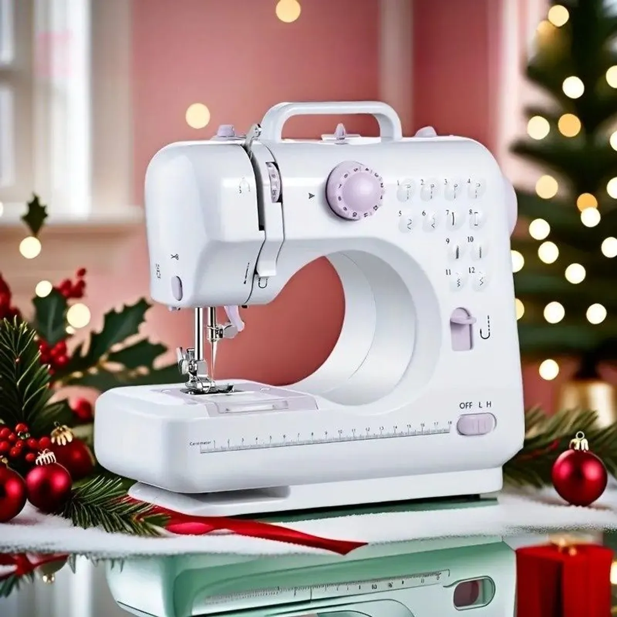 GENERICO - MÁQUINA COSER MULTIFUNCIONAL PORTÁTIL ELÉCTRICA 12PUNTADAS