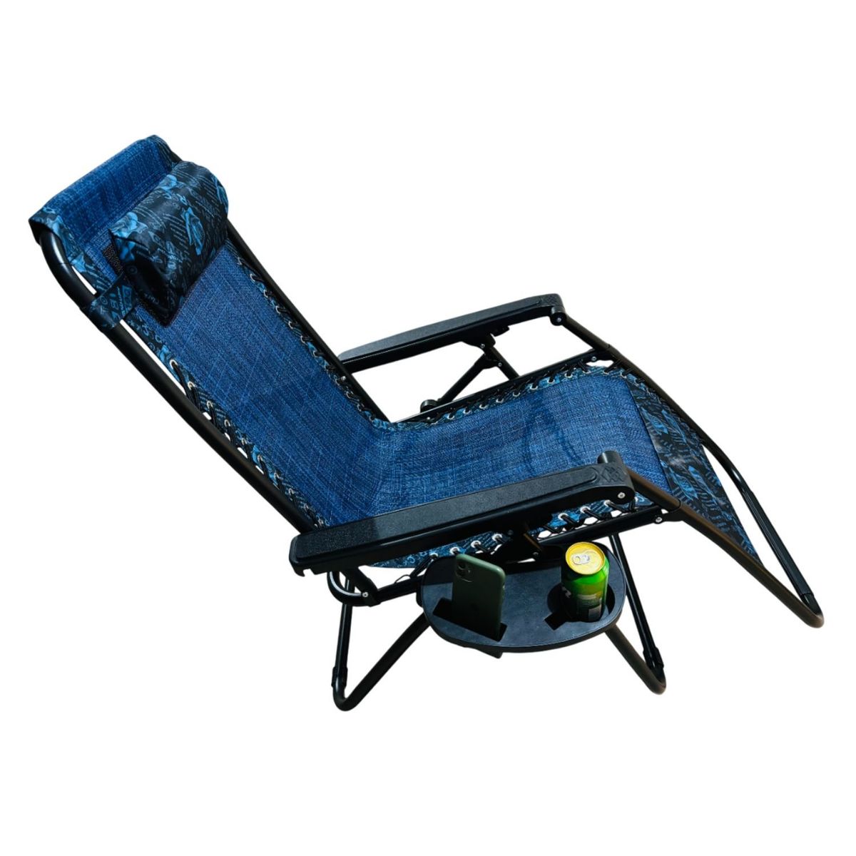 GENERICO - Silla Perezosa Reclinable con Bandeja Azul