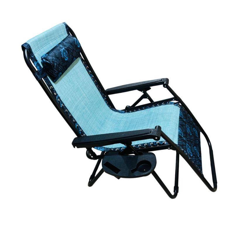 GENERICO - Silla Perezosa Reclinable con Bandeja Sky Blue