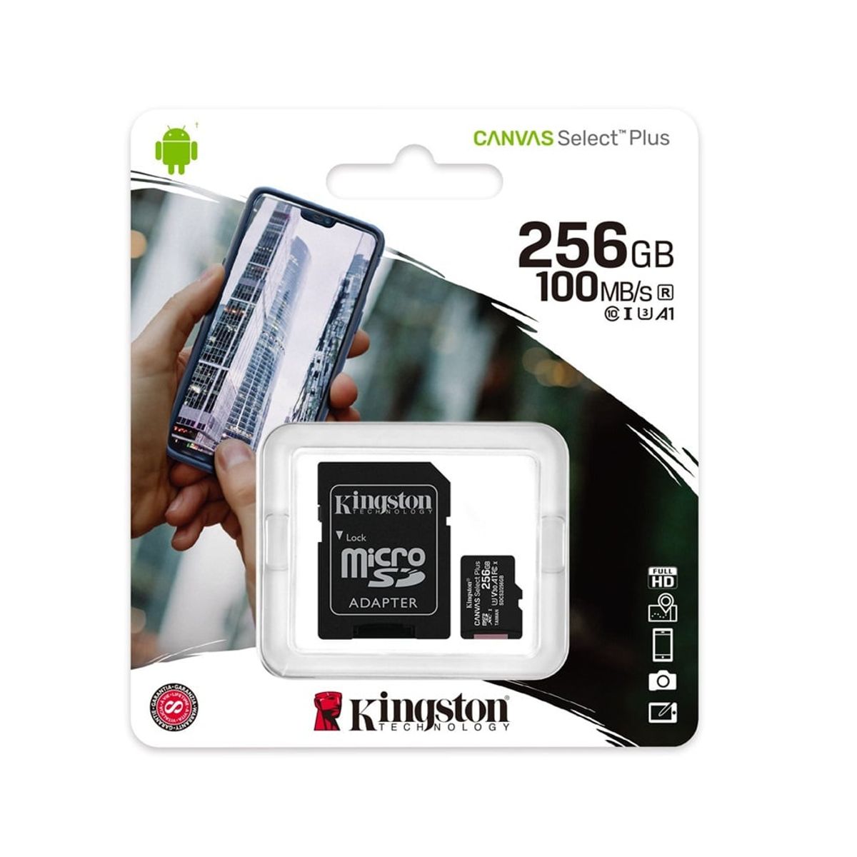 KINGSTON - Memoria microSD Kingston Canvas Select 256GB 100mbs