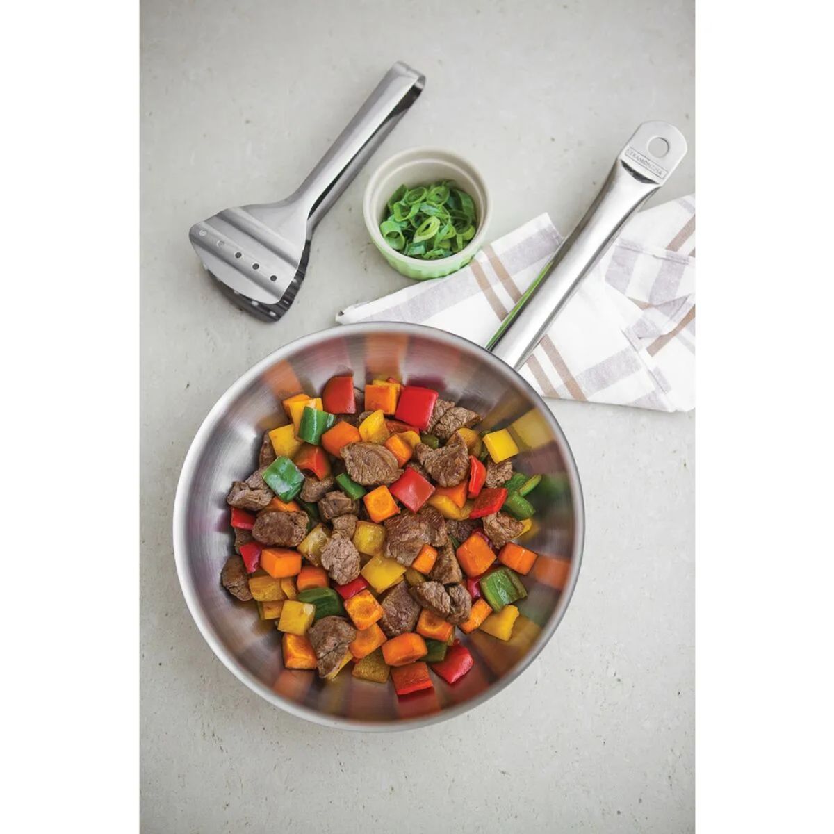 TRAMONTINA - Sartén Tramontina Professional Raso de Acero Inoxidable 20cm 62635200