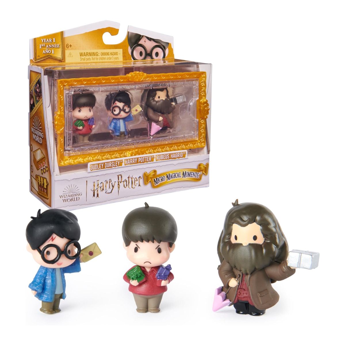 HARRY POTTER - Micro Figuras Harry Potter Hagrid y Dudley Wizarding World