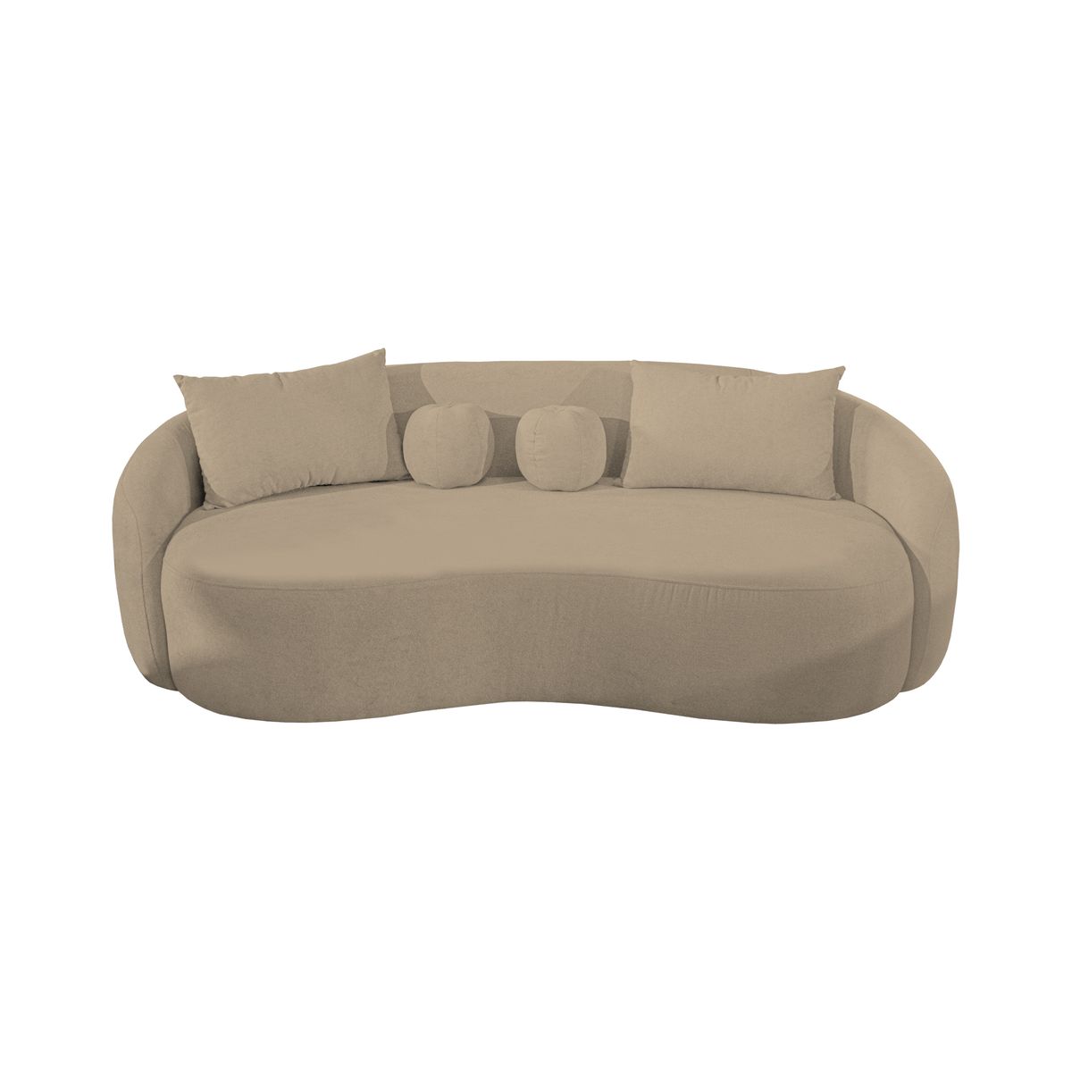 BARAKA HOME - Sofá Minimalista Ancona 3 Cuerpos - Beige Claro