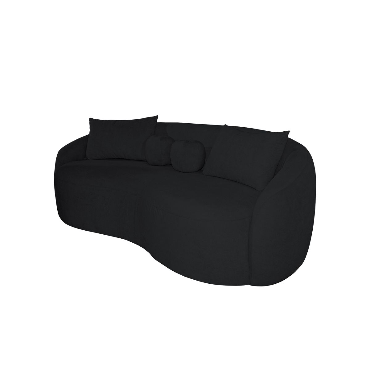 BARAKA HOME - Sofá Minimalista Ancona 3 Cuerpos - Negro