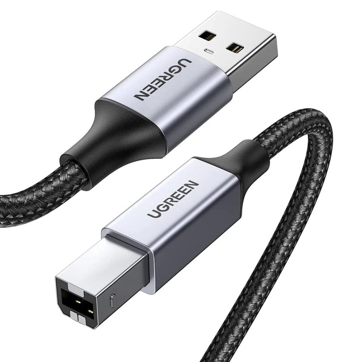 UGREEN - Cable Premium 200cm Usb 2.0 Tipo(b) Impresoras DJ Nylon