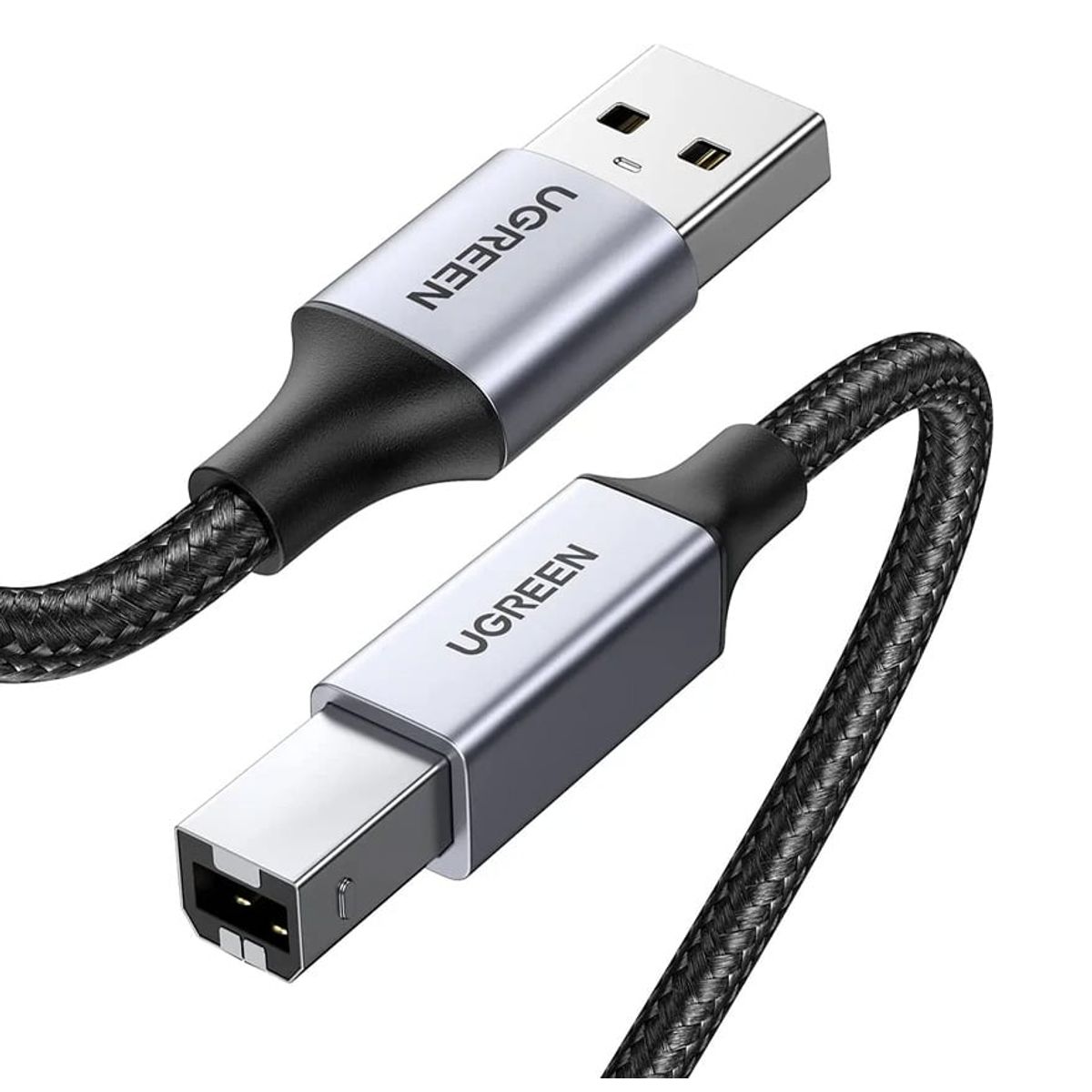 UGREEN - Cable Premium 200cm Usb 2.0 Tipo(b) Impresoras DJ Nylon