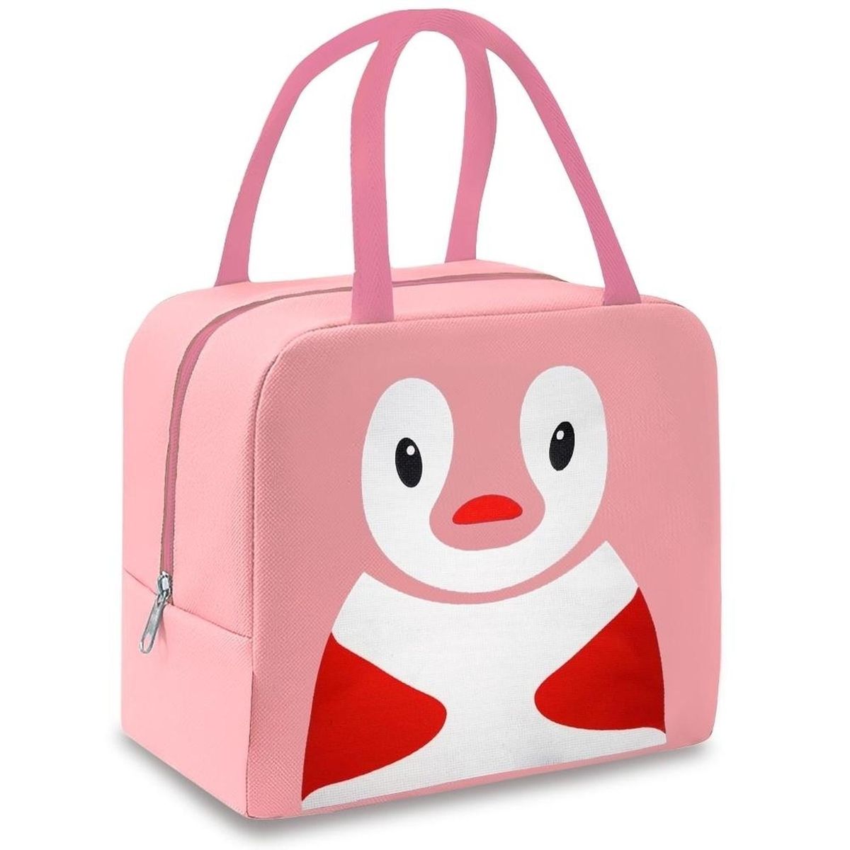 MINARI - Lonchera Térmica para Niños Diseño Pingüino Rosado 067L