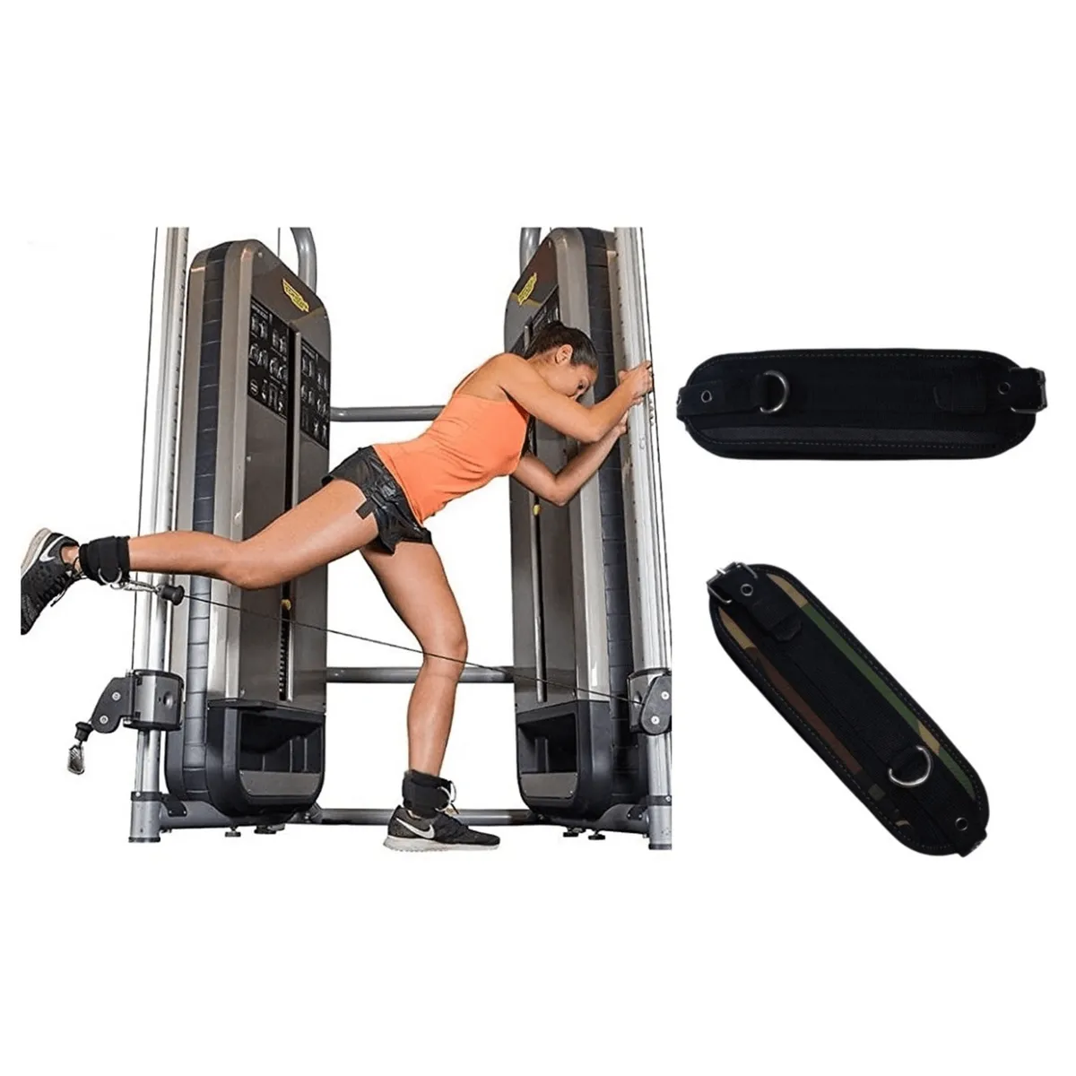 ALPHA GYM - CORREA PARA TOBILLERAS POLEA GYM - CAMUFLADO