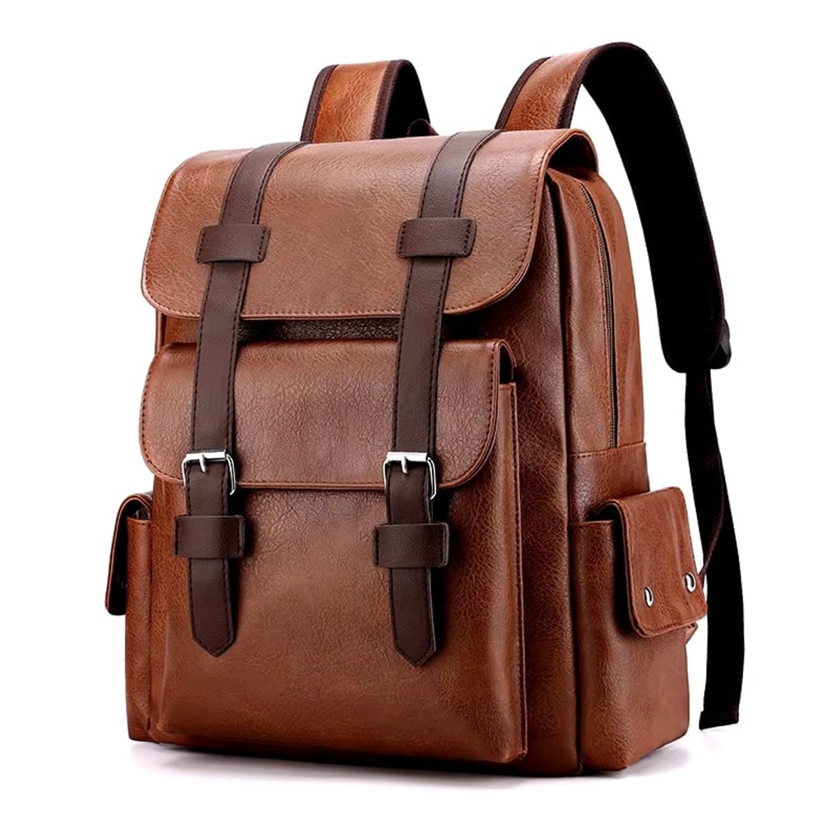 MAKEWAY - Makeway - Mochila cuero PU vintage