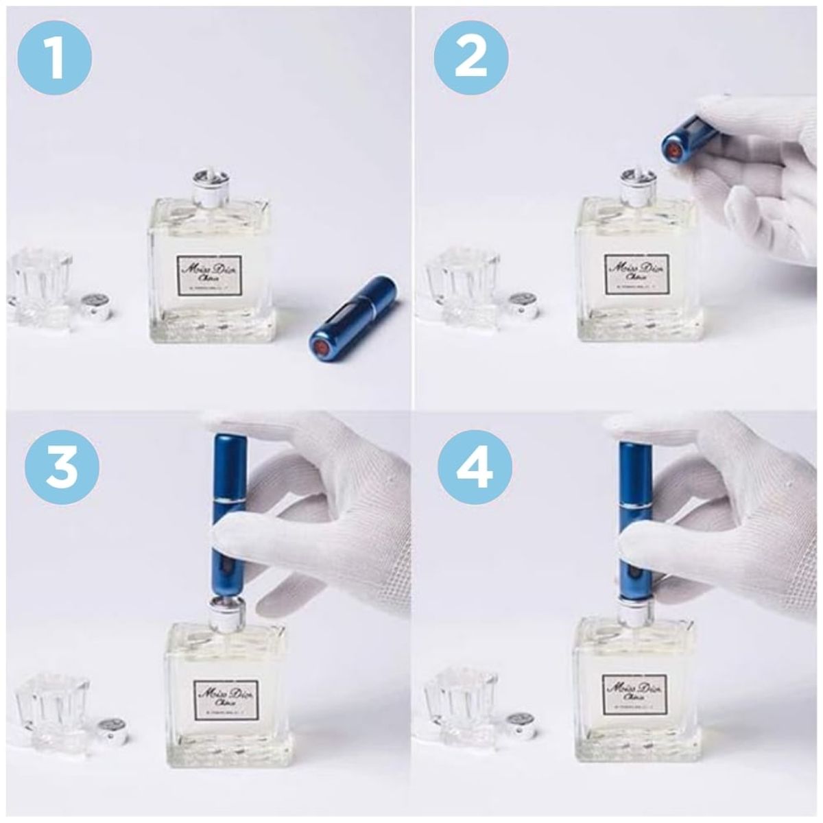 MINARI - Dispensador Atomizador de Perfume para Viaje A15 -Rosa Metálico