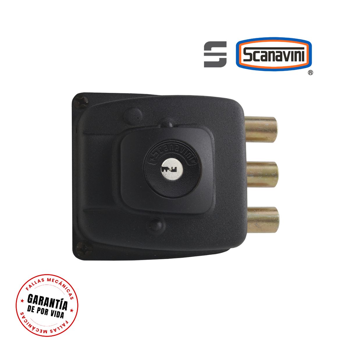 SCANAVINI - Cerradura 2070 Blindada de sobreponer puertas hasta 50 mm esp.