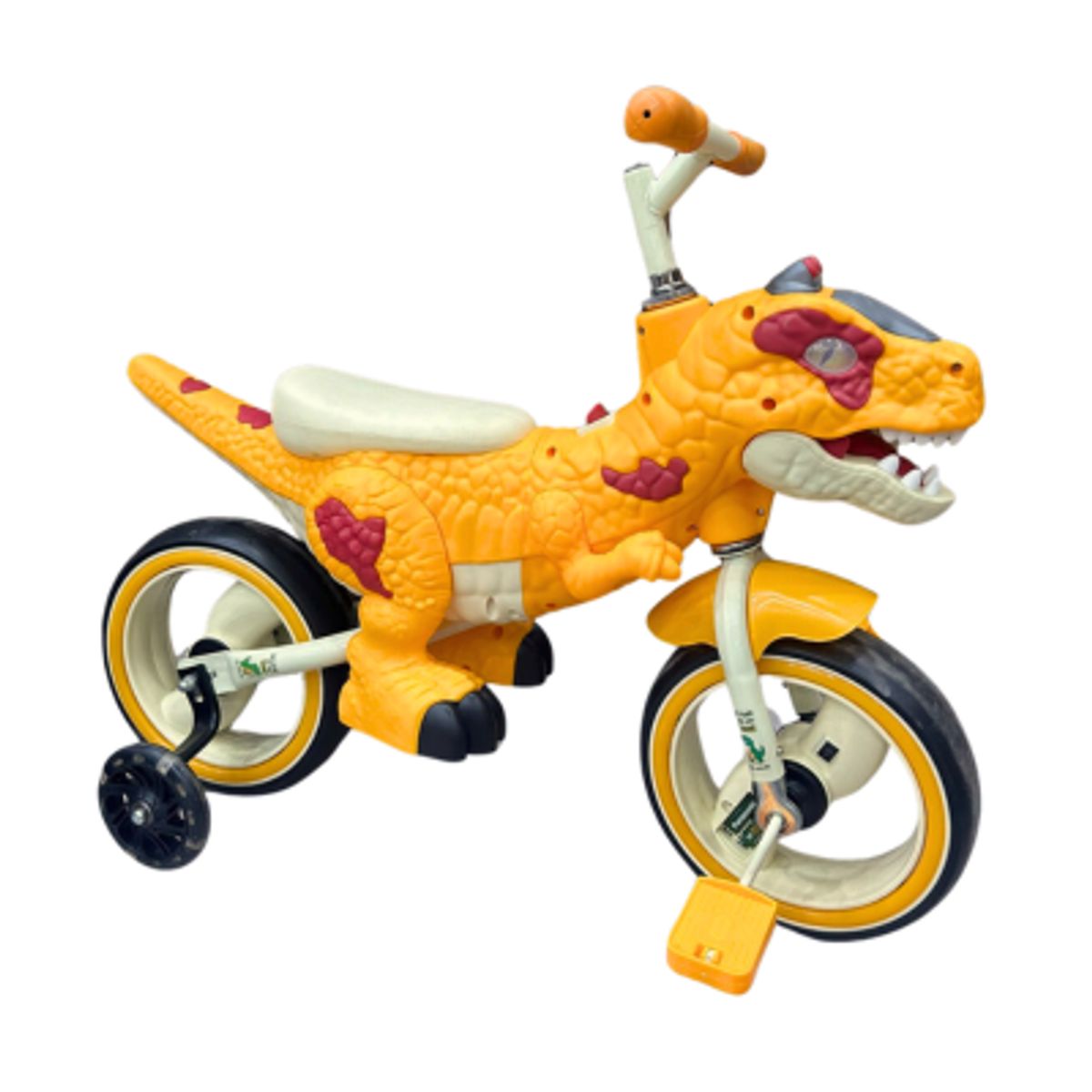 GENERICO - Bicicleta con Pedal Modelo Dinosaurio - Bicidino Naranja