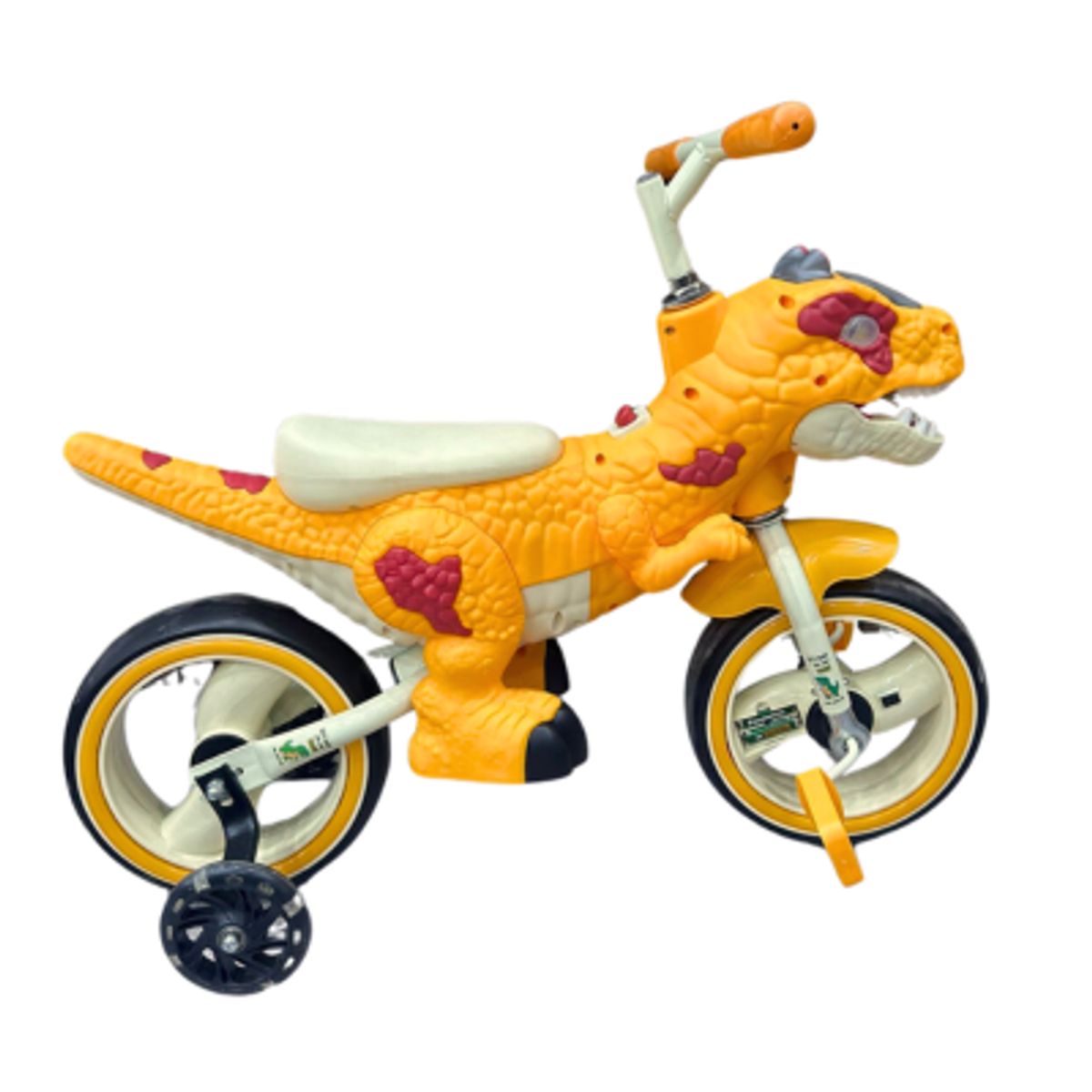 GENERICO - Bicicleta con Pedal Modelo Dinosaurio - Bicidino Naranja