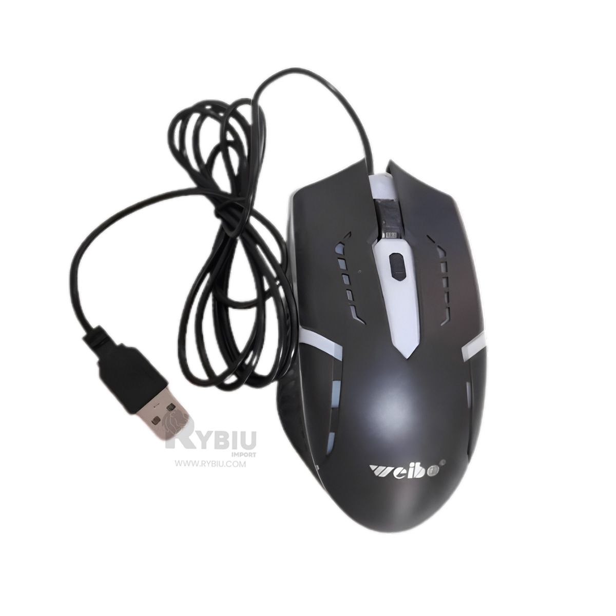 GENERICO - Raton Moderno con Botones Tono Negro Y+Regalo Stickers