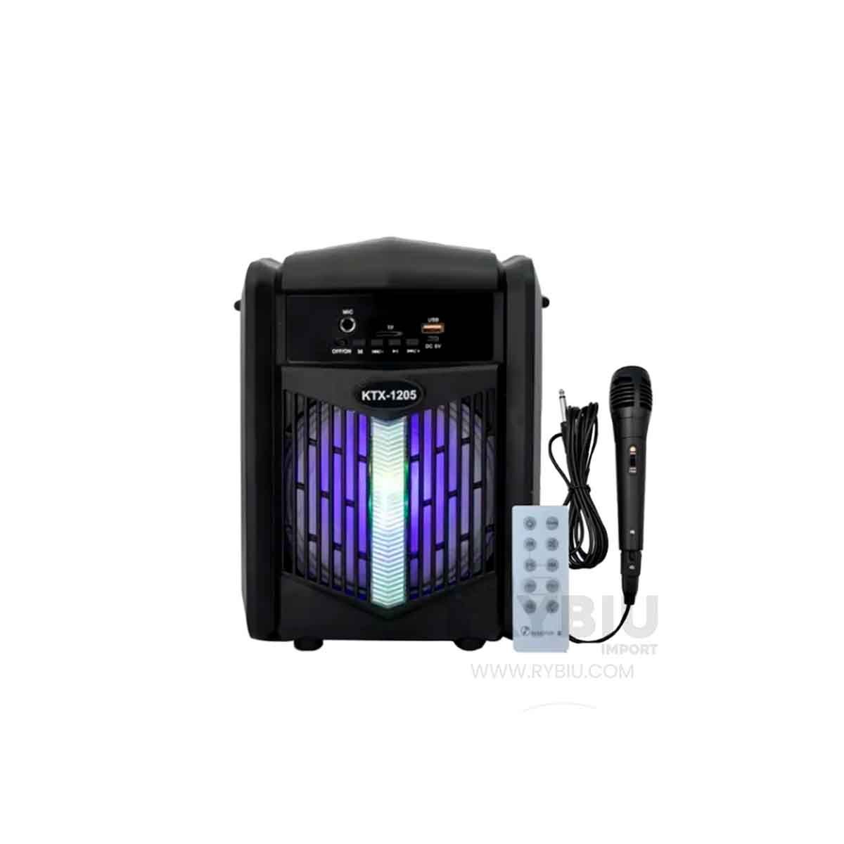 GENERICO - Parlante con Microfono KTX-1205 de Color Negro