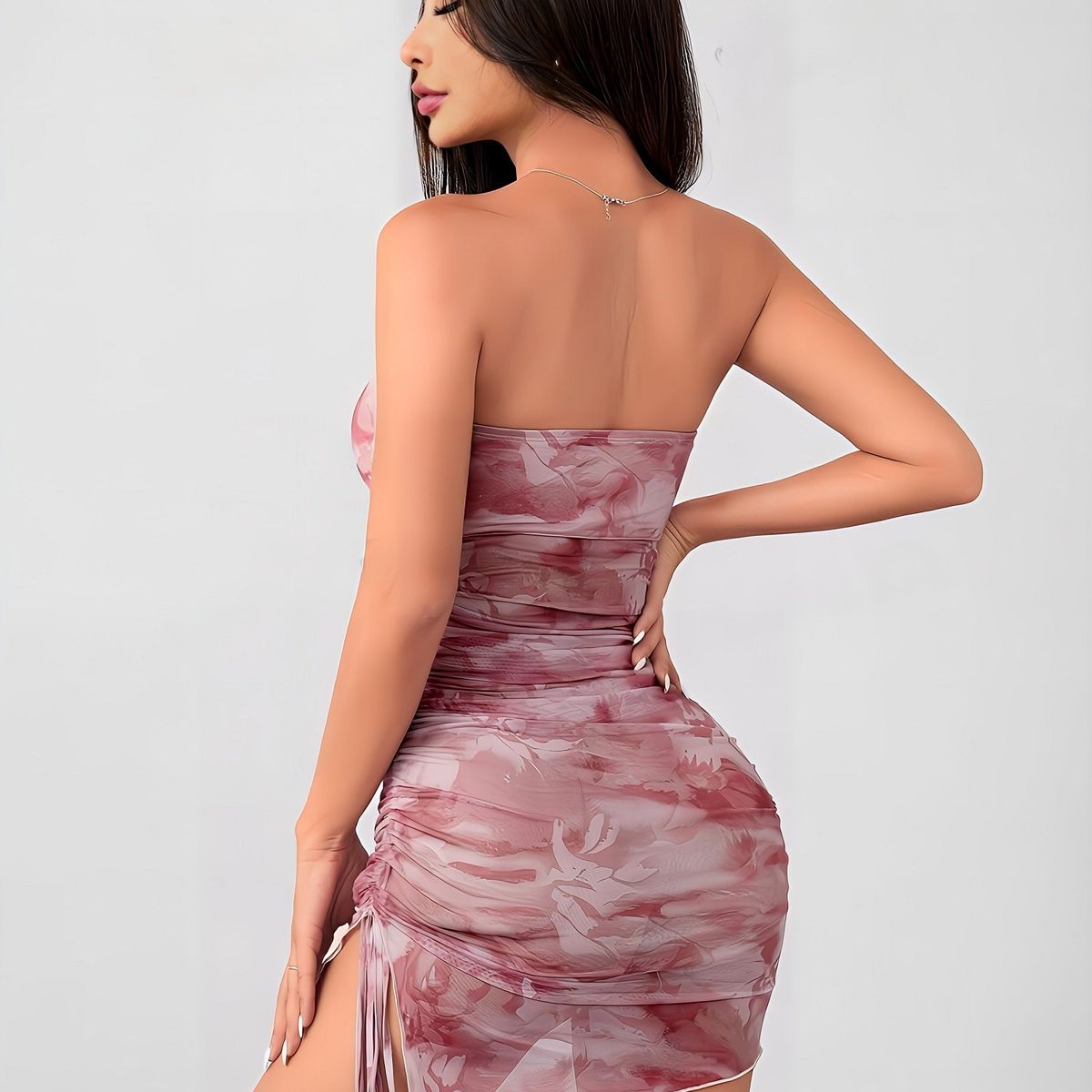 GENERICO - VESTIDO LOLITAS AJUSTADO PARA PLAYA DE GASA TRASPARENTE