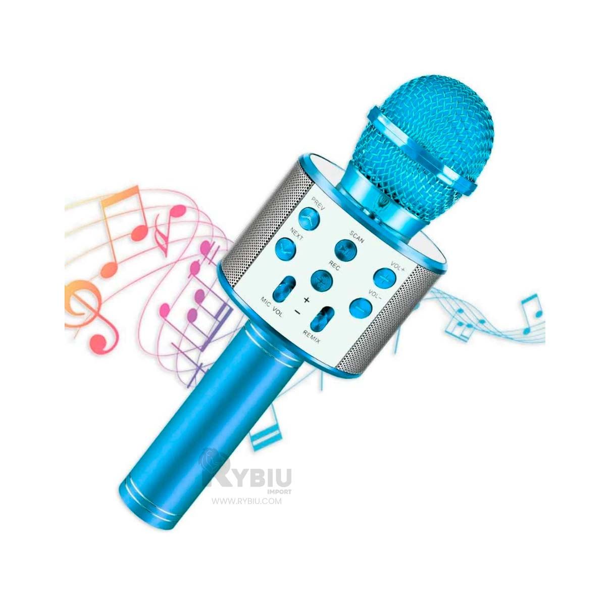 GENERICO - Mic Facil de Activar en Azul Y+Regalo Ligas para Peinar