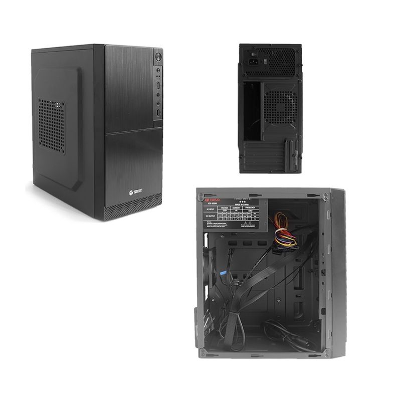 TEROS - Case Teros TE-1028S Mini Tower Fuente 250W USB 2.0 USB 3.0 Audio HD