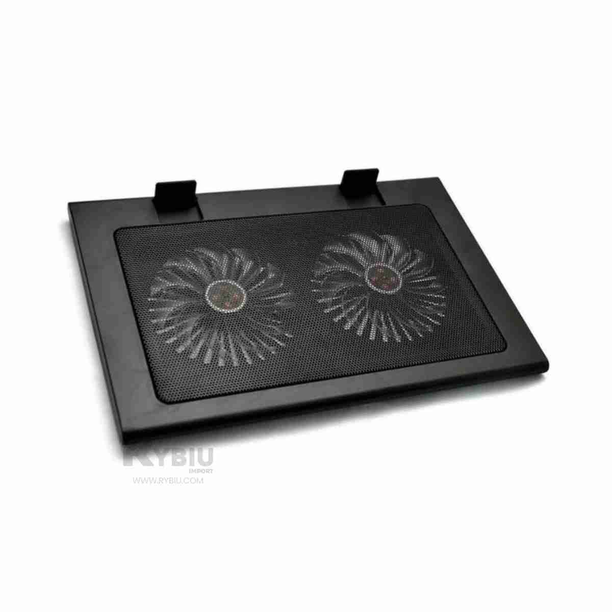 GENERICO - Cooler con 2 Ventiladores en Tono Negro Y+Regalo Agendita