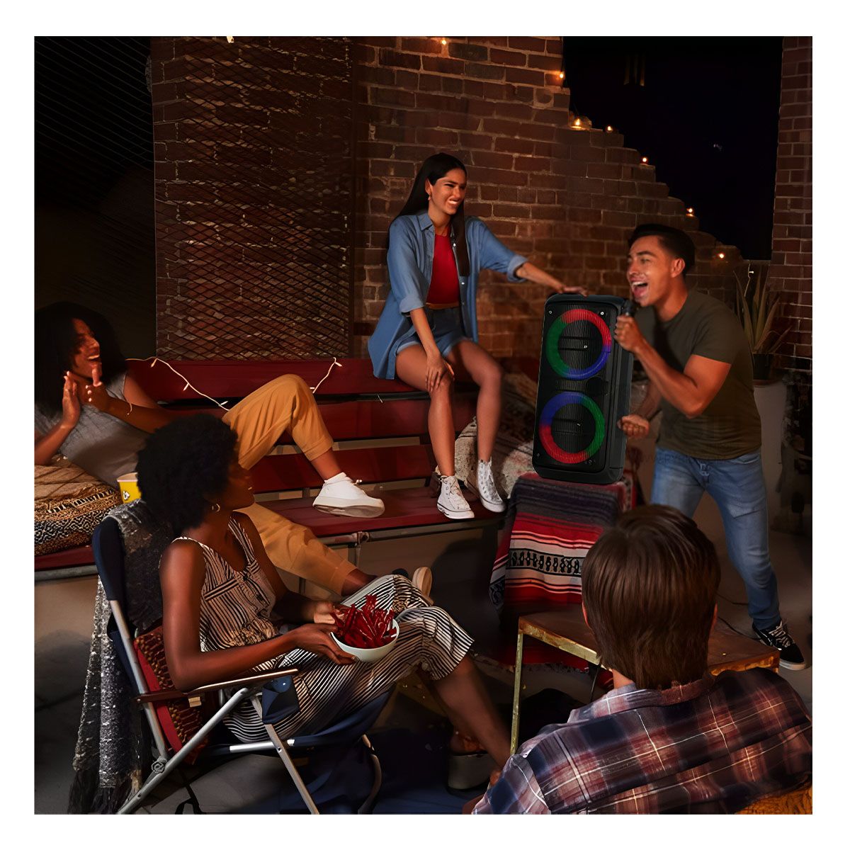 GENERICO - Parlante Bluetooth KTS-1297 Portatil de Color Negro