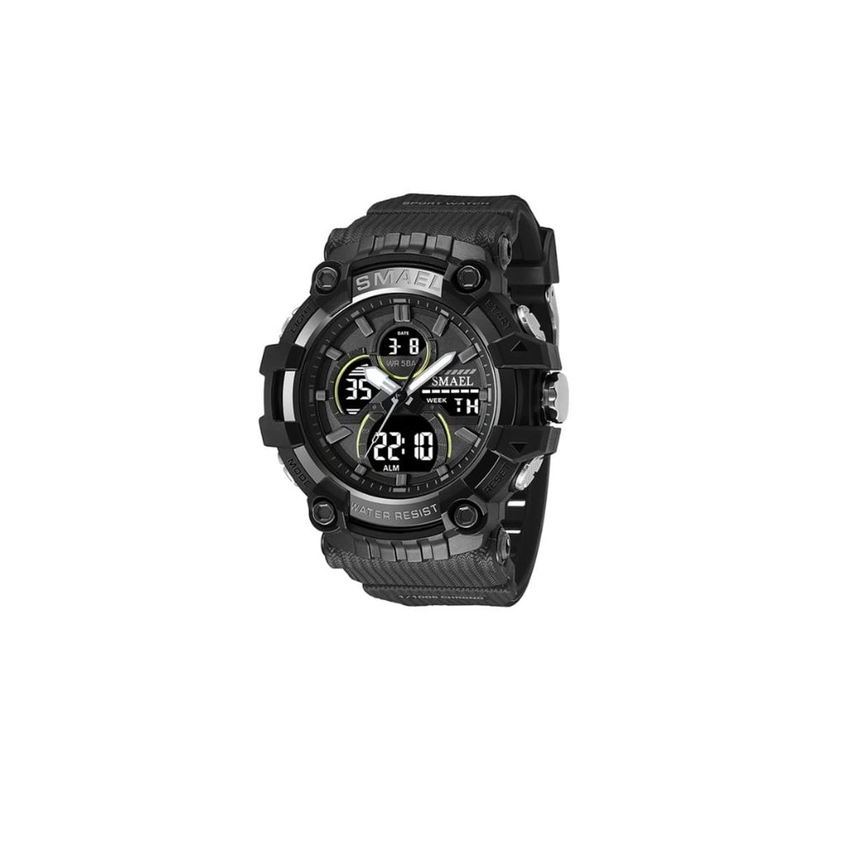 SMAEL - Reloj SMAEL 8079 cronógrafo cuarzo resist agua Hora Dual Gris