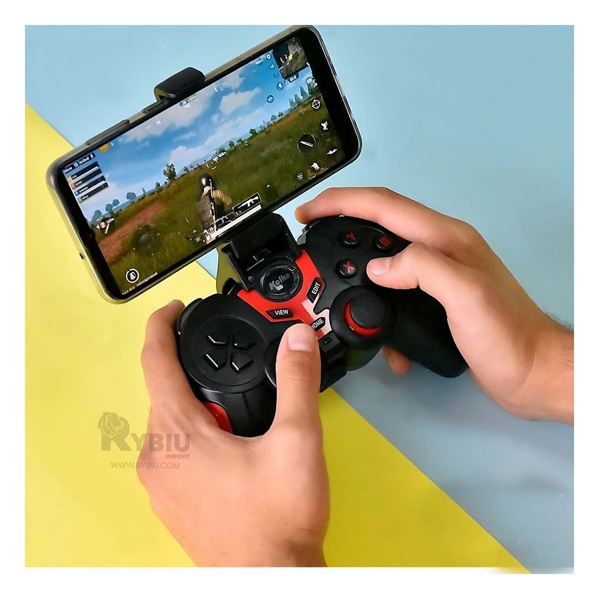 GENERICO - Mando Gamer Cybertel Danger en Tono Negro y Rojo