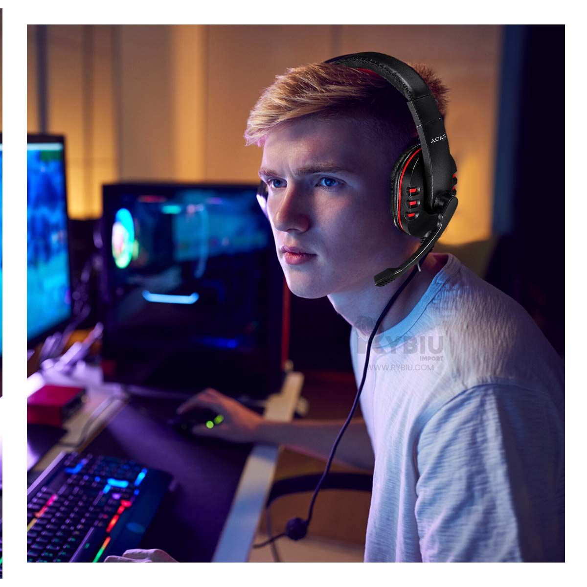 GENERICO - Kit de Perifericos con Luces Multicolor Y+Papel de Regalo