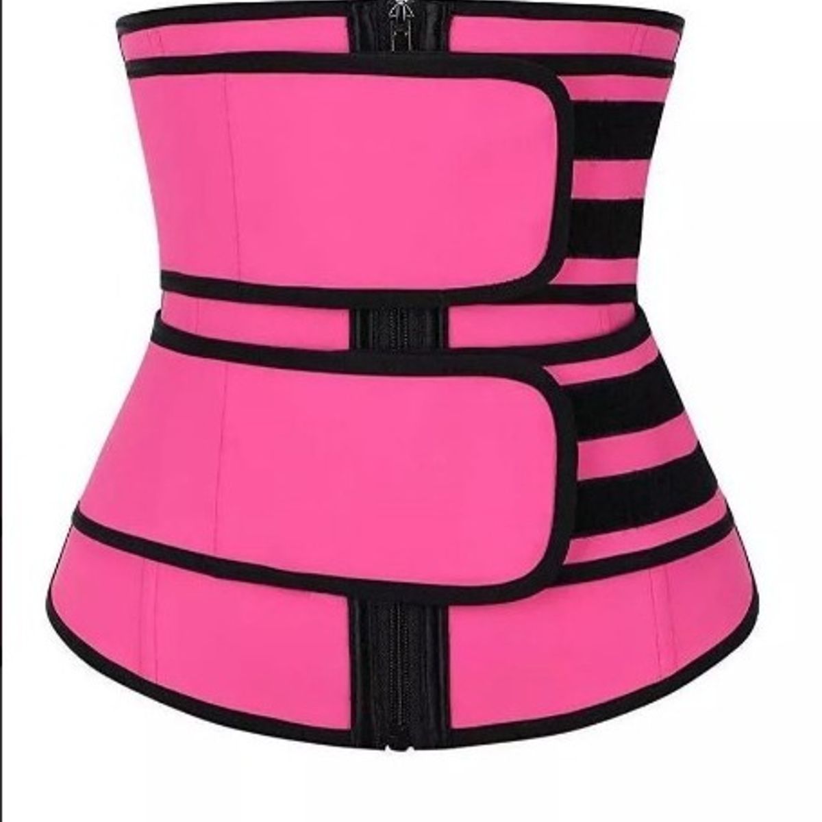 GENERICO - Faja Reductora de Cintura 2 Velcros Para Entrenamiento Fucsia