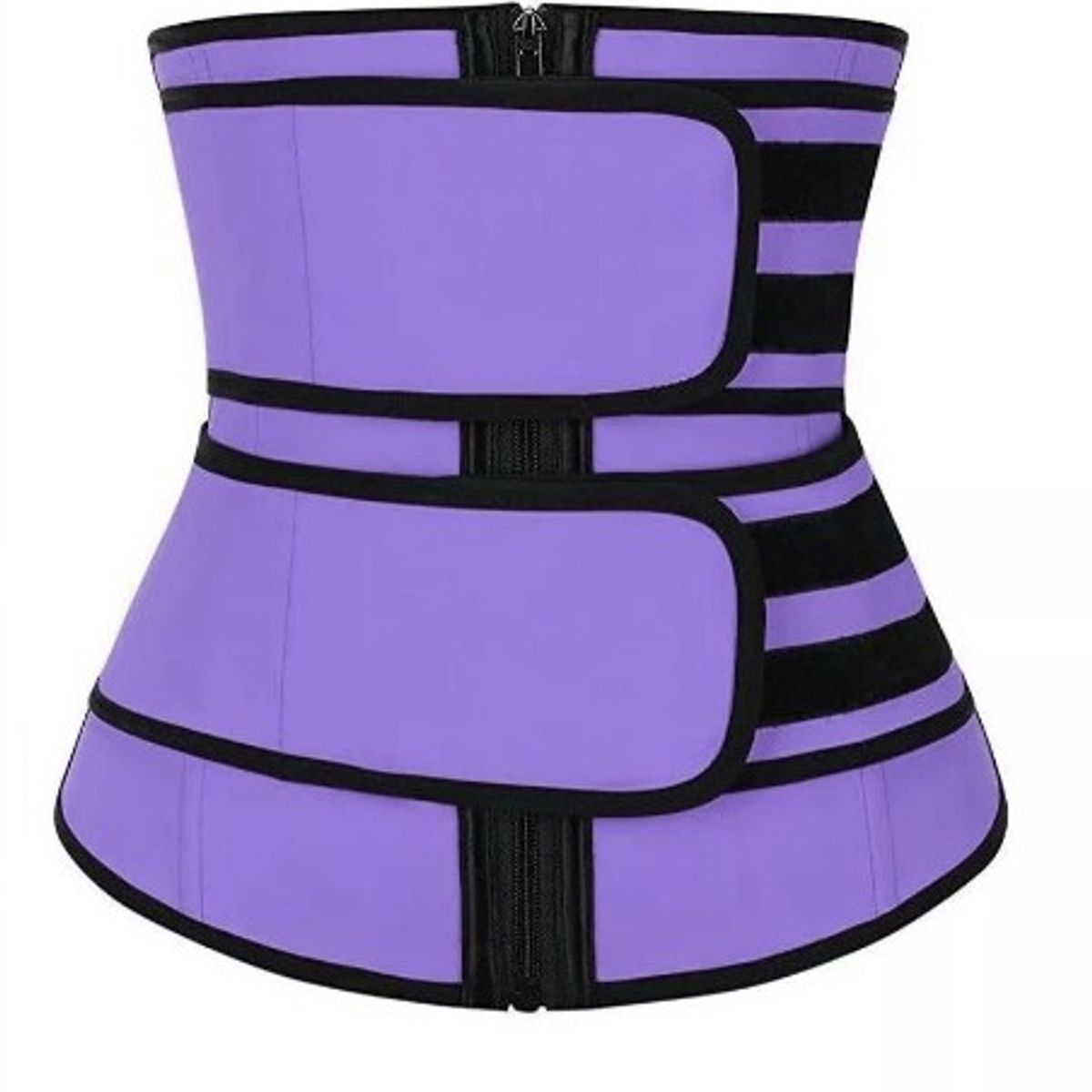 GENERICO - Faja Reductora de Cintura 2 Velcros Para Entrenamiento Morado