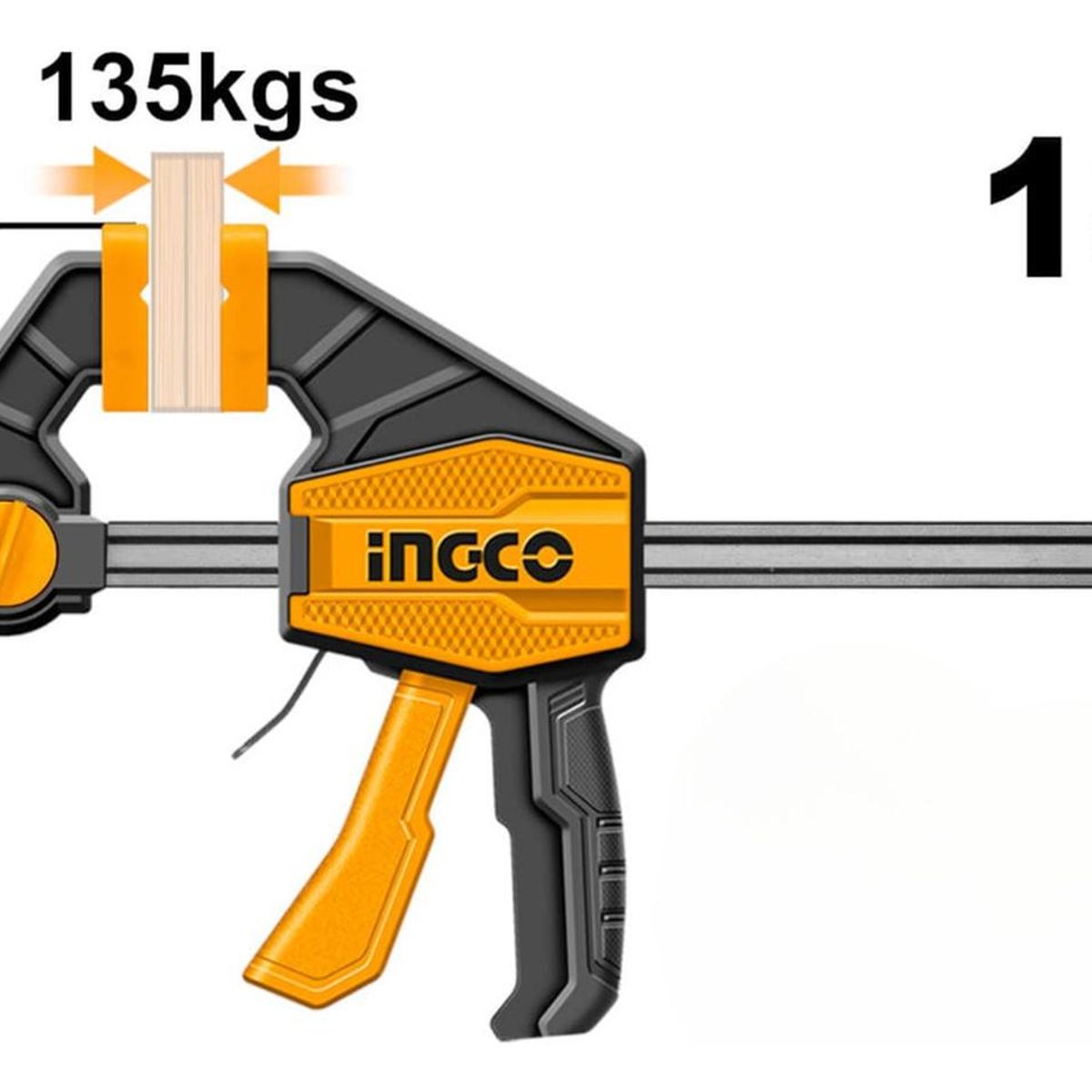 INGCO TOOLS - Prensa rápida auto ajustable 18" soporta 135 Kg Ingco