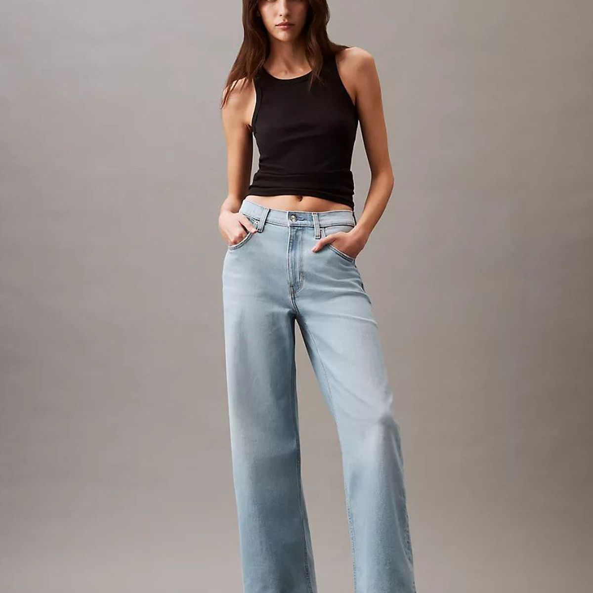 CALVIN KLEIN - JEAN ULTRA HIGH WIDE LEG MRBLD BCN CK