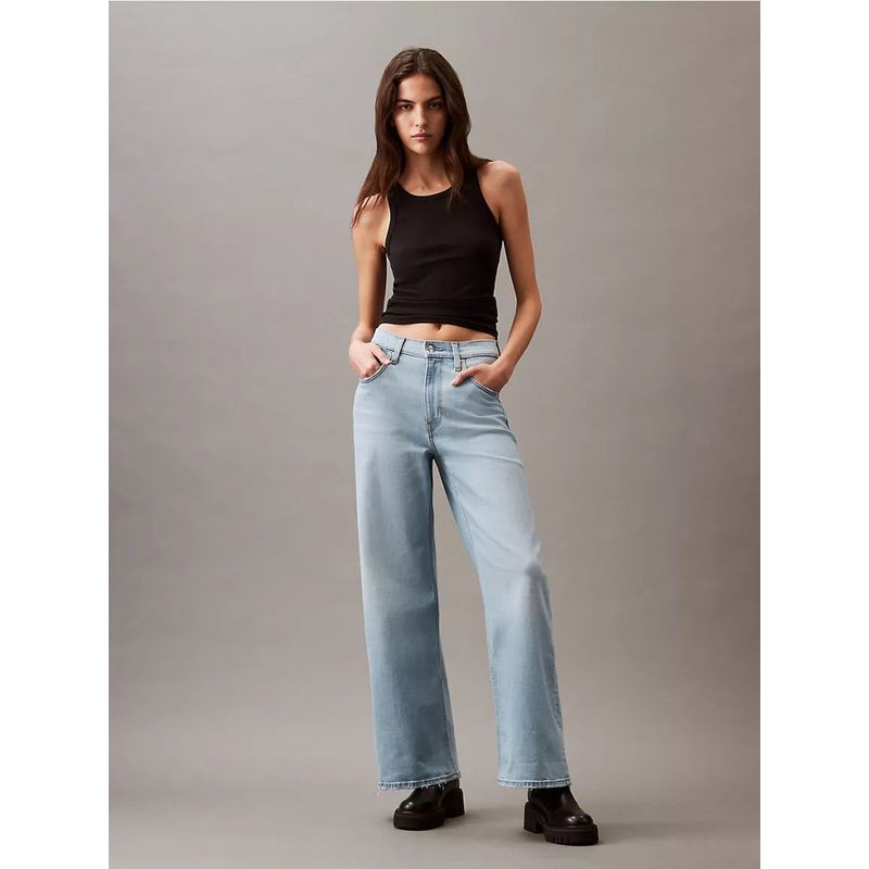 CALVIN KLEIN - JEAN ULTRA HIGH WIDE LEG MRBLD BCN CK