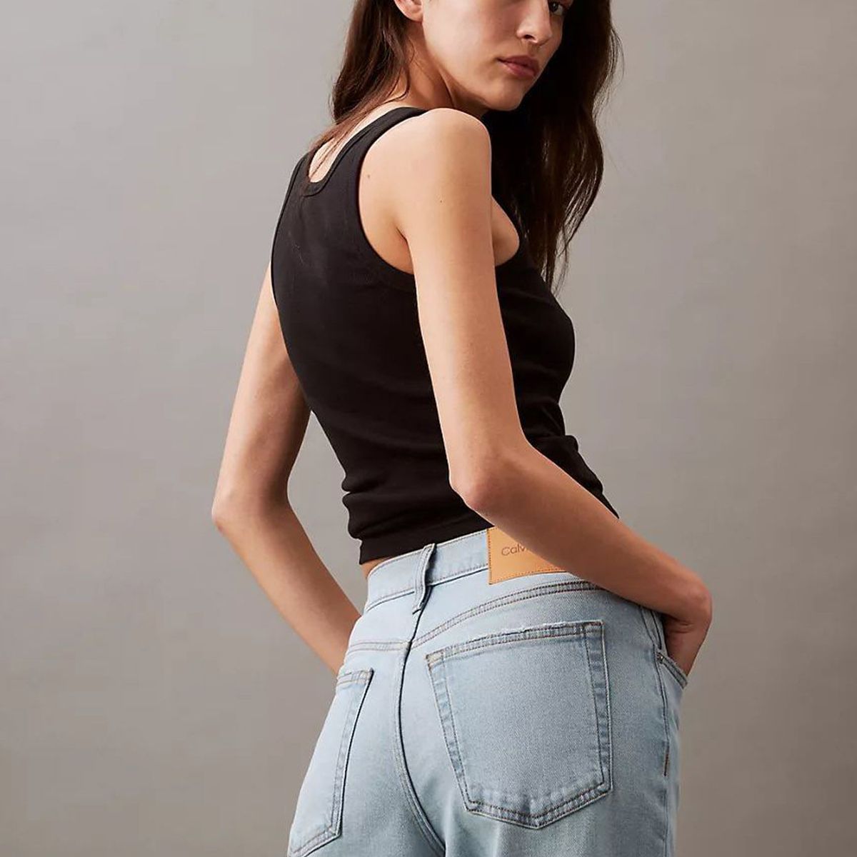 CALVIN KLEIN - JEAN ULTRA HIGH WIDE LEG MRBLD BCN CK