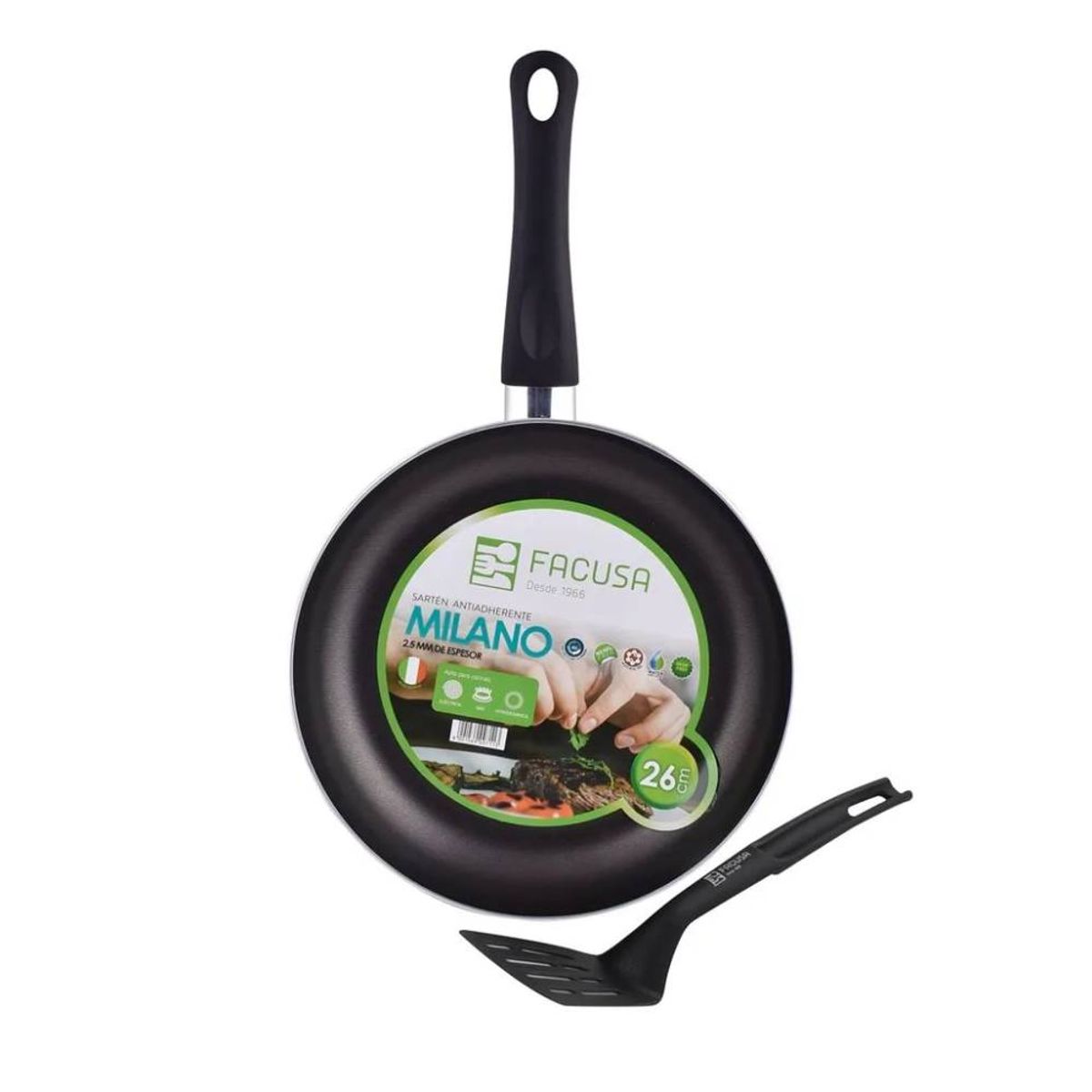 FACUSA - Sarten Antiad. Nova 26Cm +Espat. Nylon 4 - Facusa